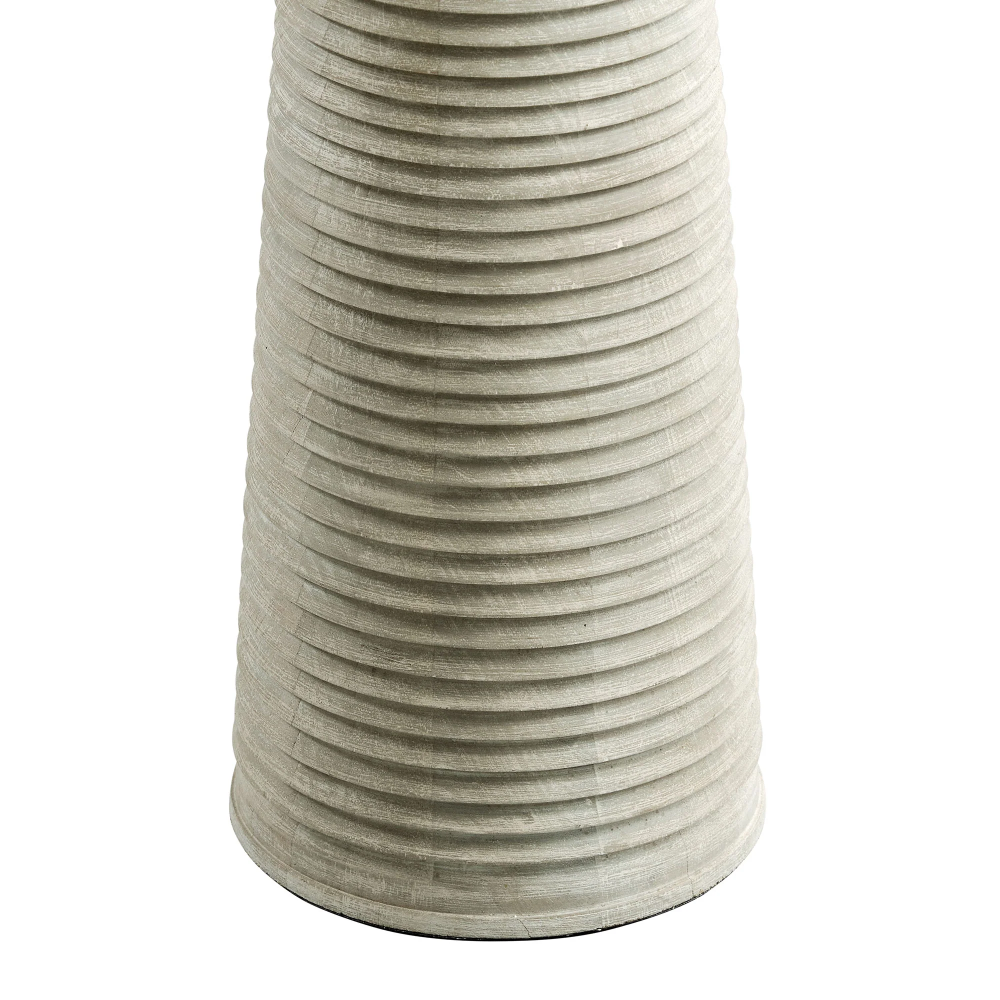 Saylor Carved Ribbed Wood Floor Lamp With Drum Shade by Modway - Image 5