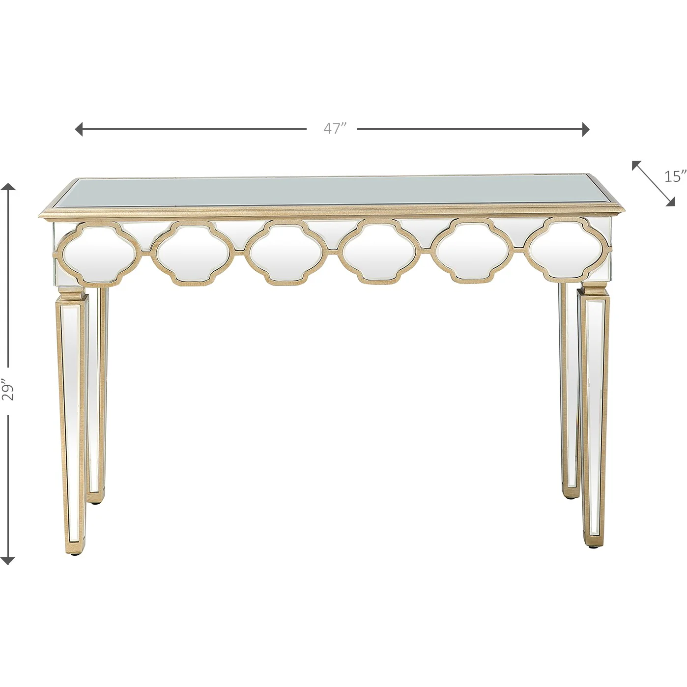 Scalloped Edge Console Table By Homeroots - Image 2
