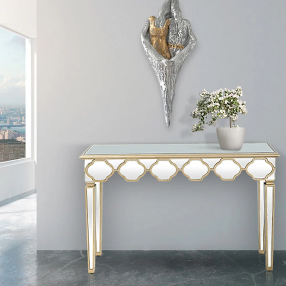 Scalloped Edge Console Table By Homeroots - Image 9