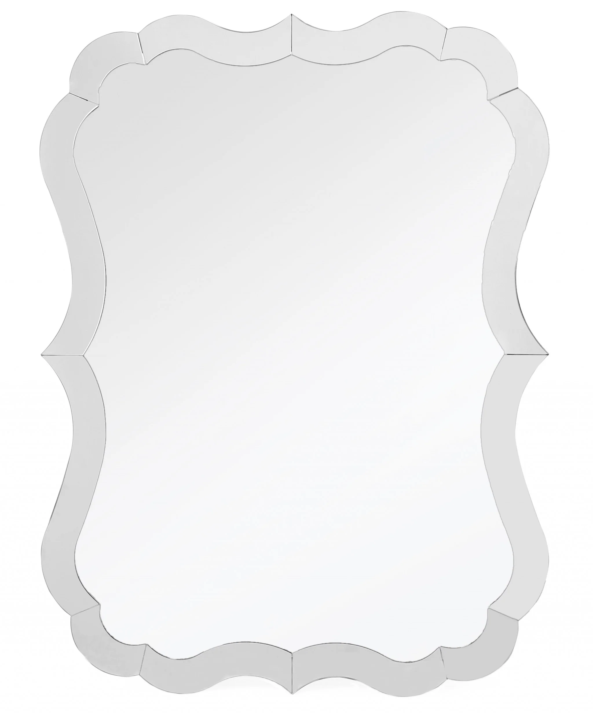 Scalloped Frameless Wall Mirror By Homeroots - Image 2
