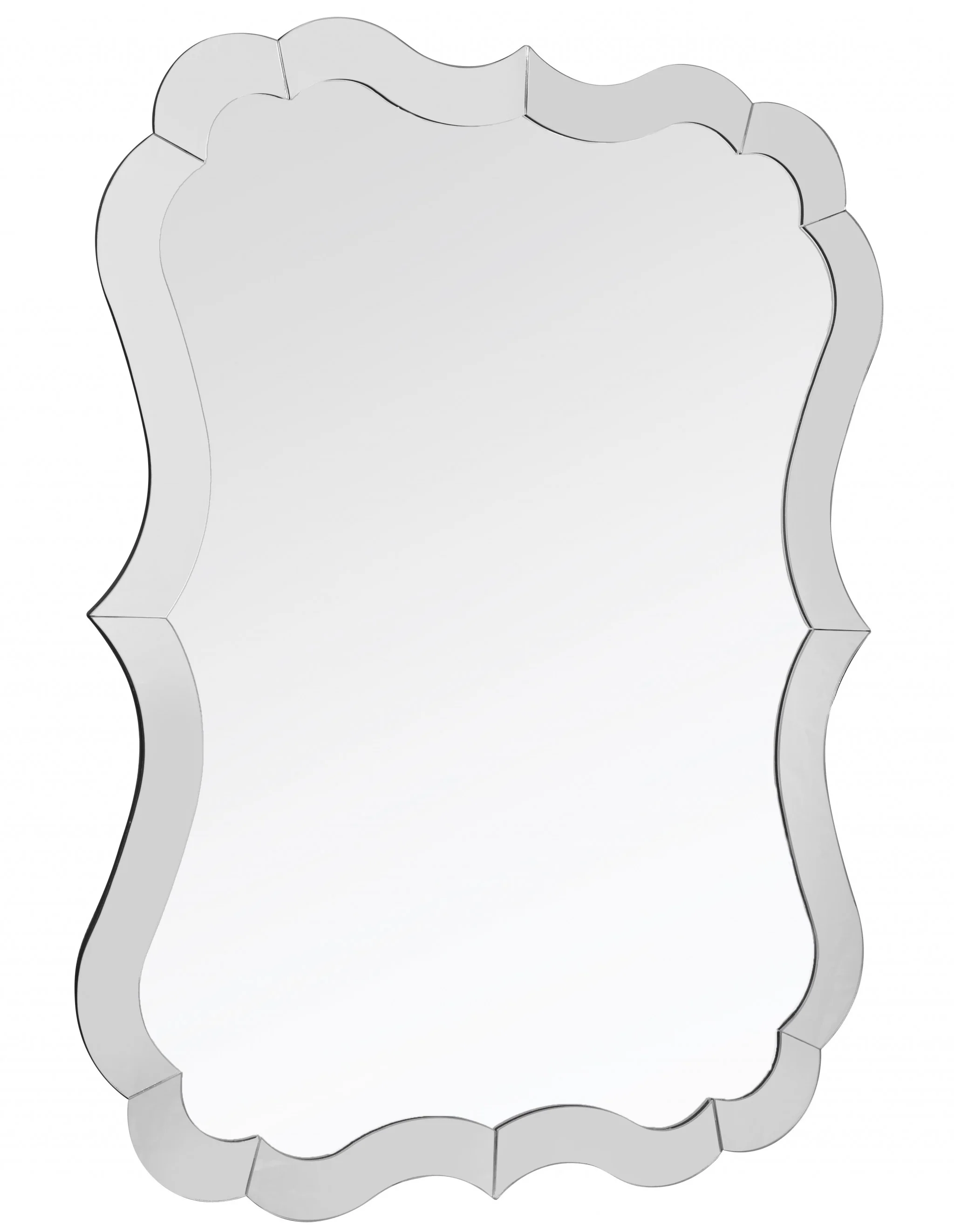 Scalloped Frameless Wall Mirror By Homeroots - Image 4