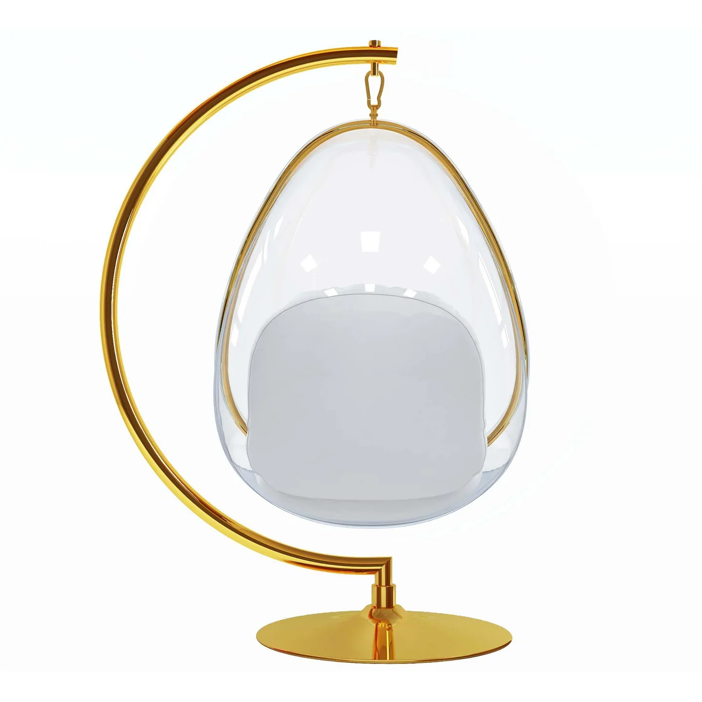 Scoop Chair With Stand, Gold By World Modern Design - Image 3