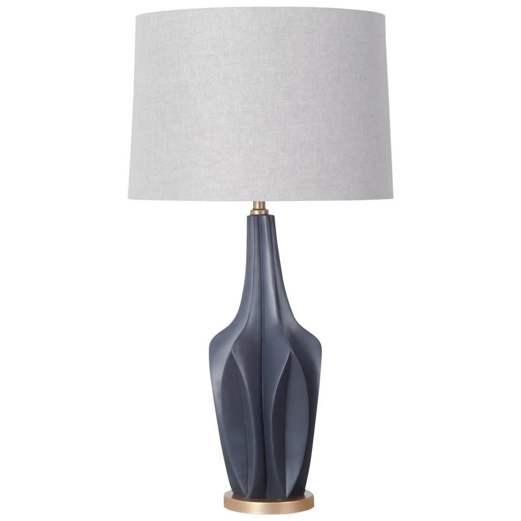 Sculptural Slate Blue Table Lamp By Homeroots - Image 2