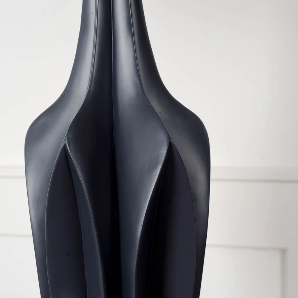 Sculptural Slate Blue Table Lamp By Homeroots - Image 4