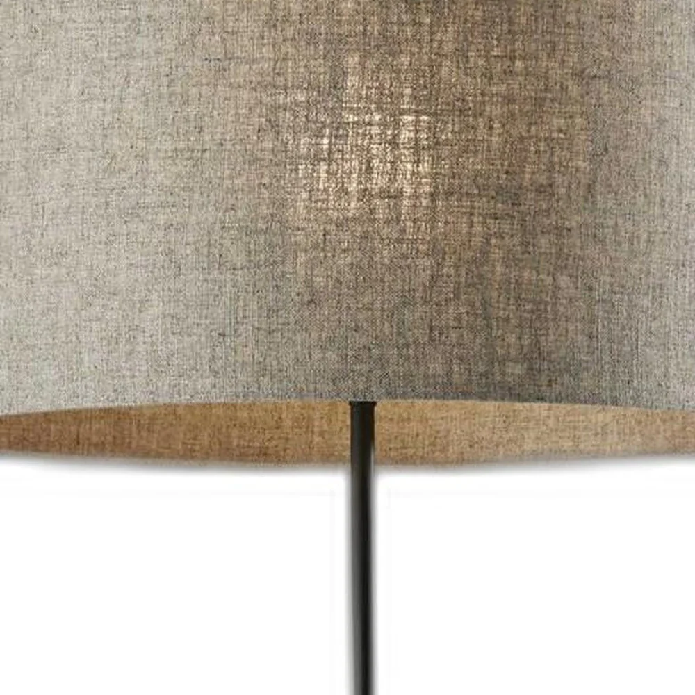 Sculptural Wood Floor Lamp with Black Metal Accents By Homeroots - Image 4