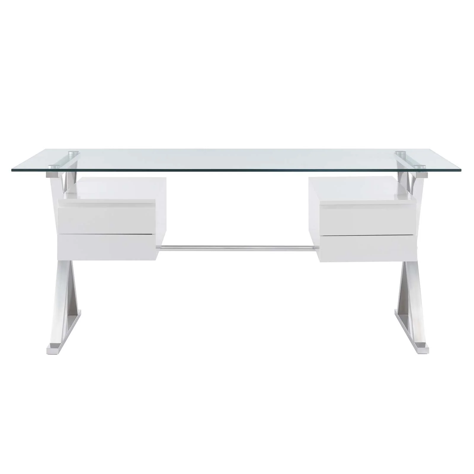 Sector 71" Glass Top Glass Office Desk By Modway - EEI-6226 - Image 5