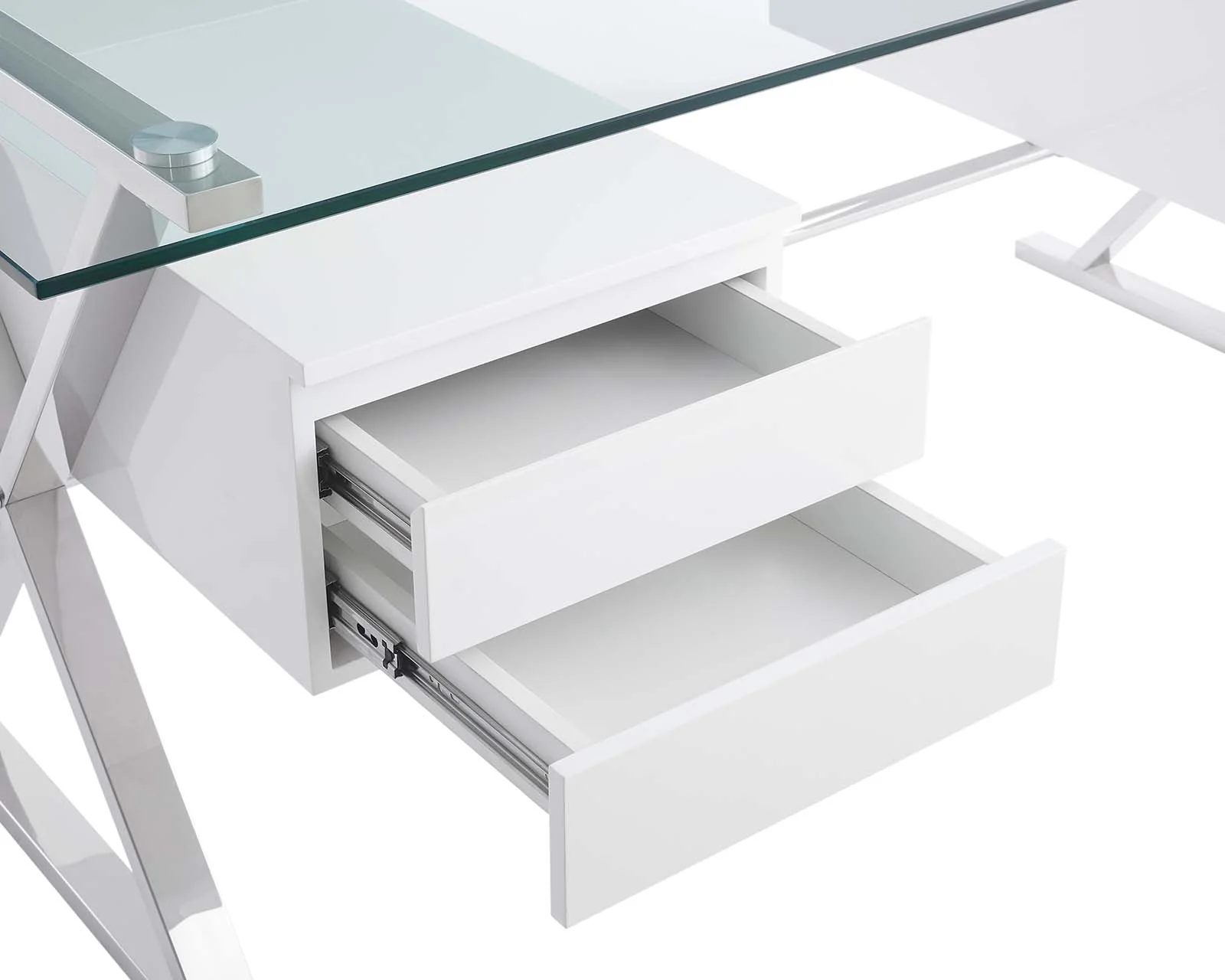 Sector 71" Glass Top Glass Office Desk By Modway - EEI-6226 - Image 6