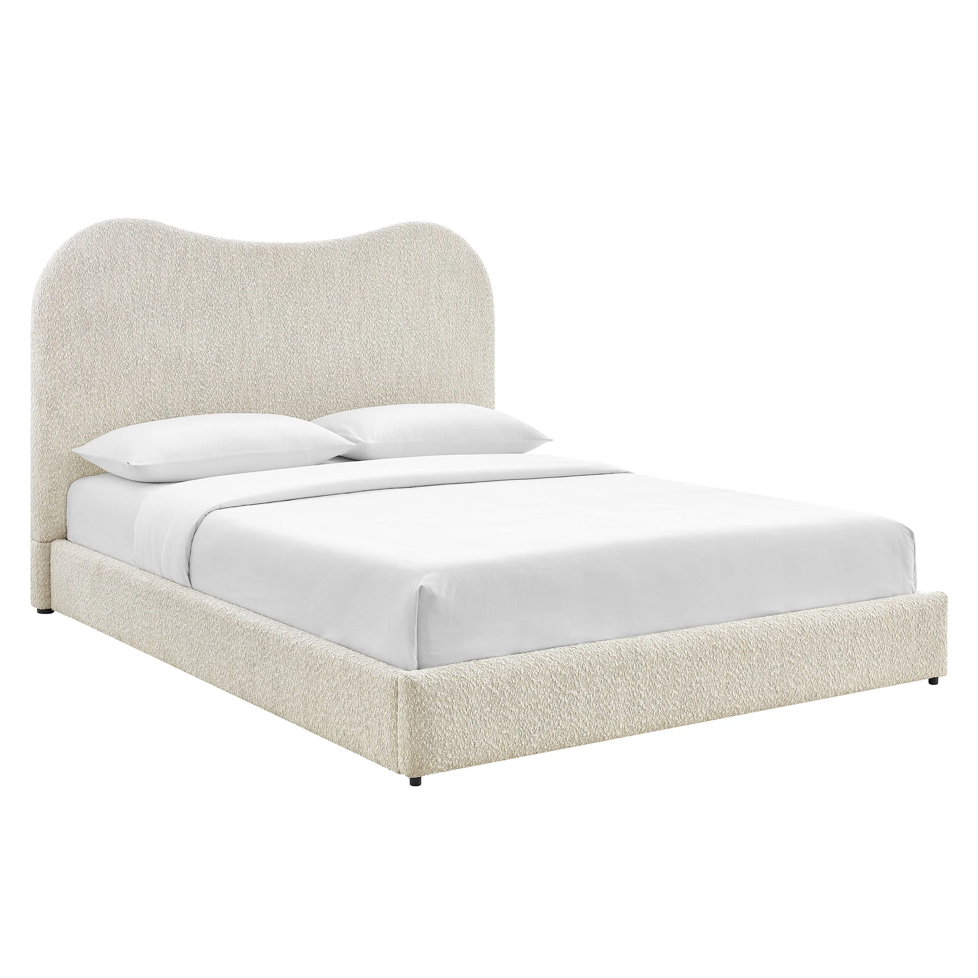 Seluna Boucle Queen Platform Bed by Modway - Image 2