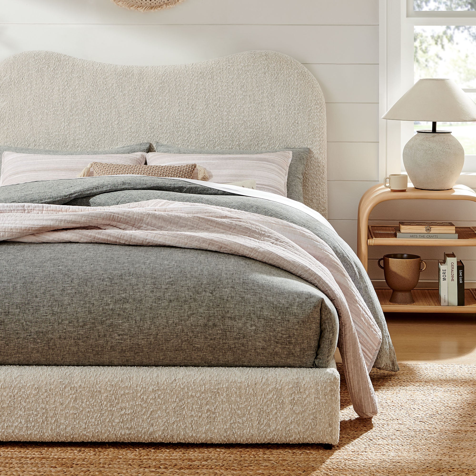 Seluna Boucle Queen Platform Bed by Modway - Image 8