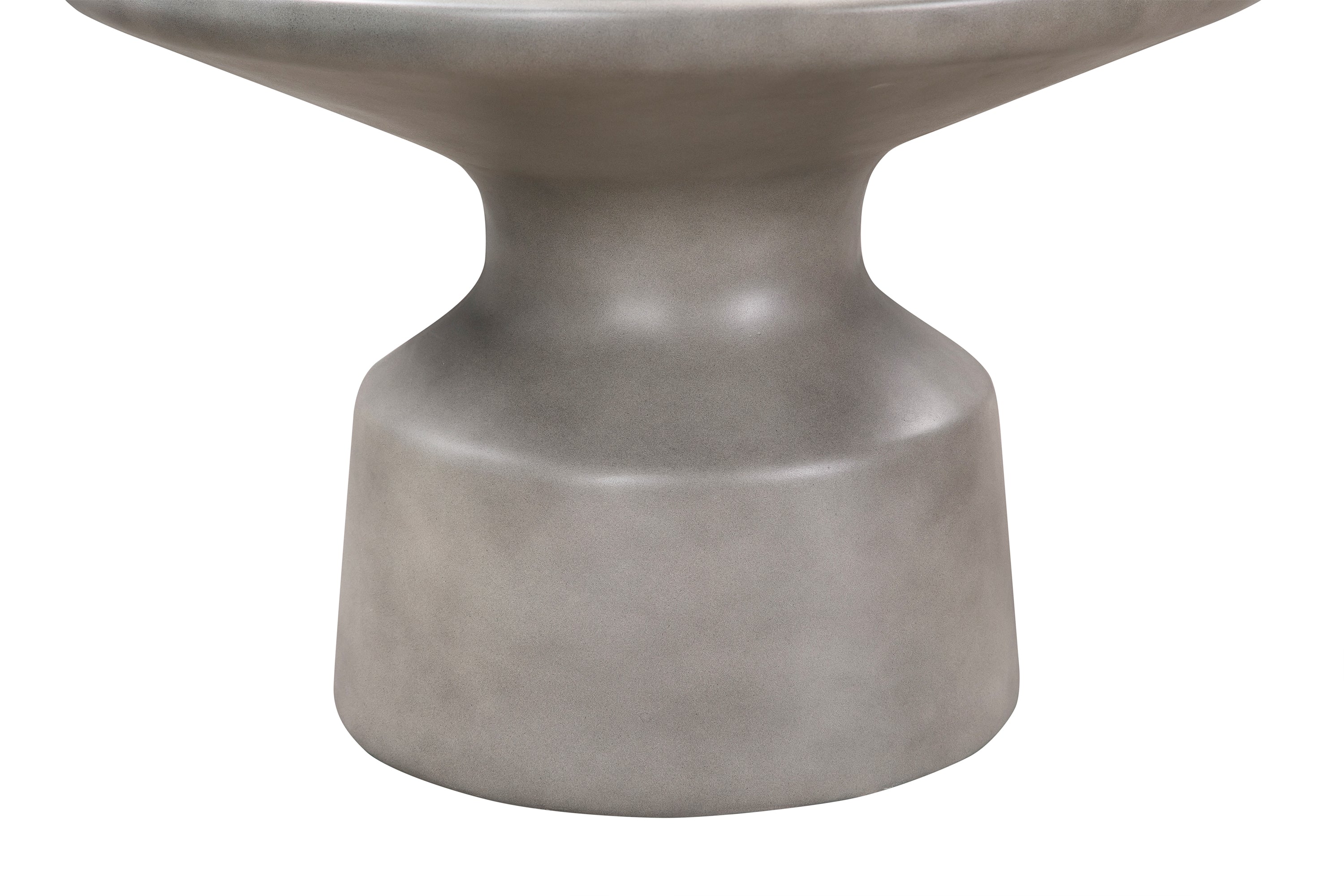Sephie Round Pedastal Coffee Table in Grey Concrete By Armen Living - Image 5