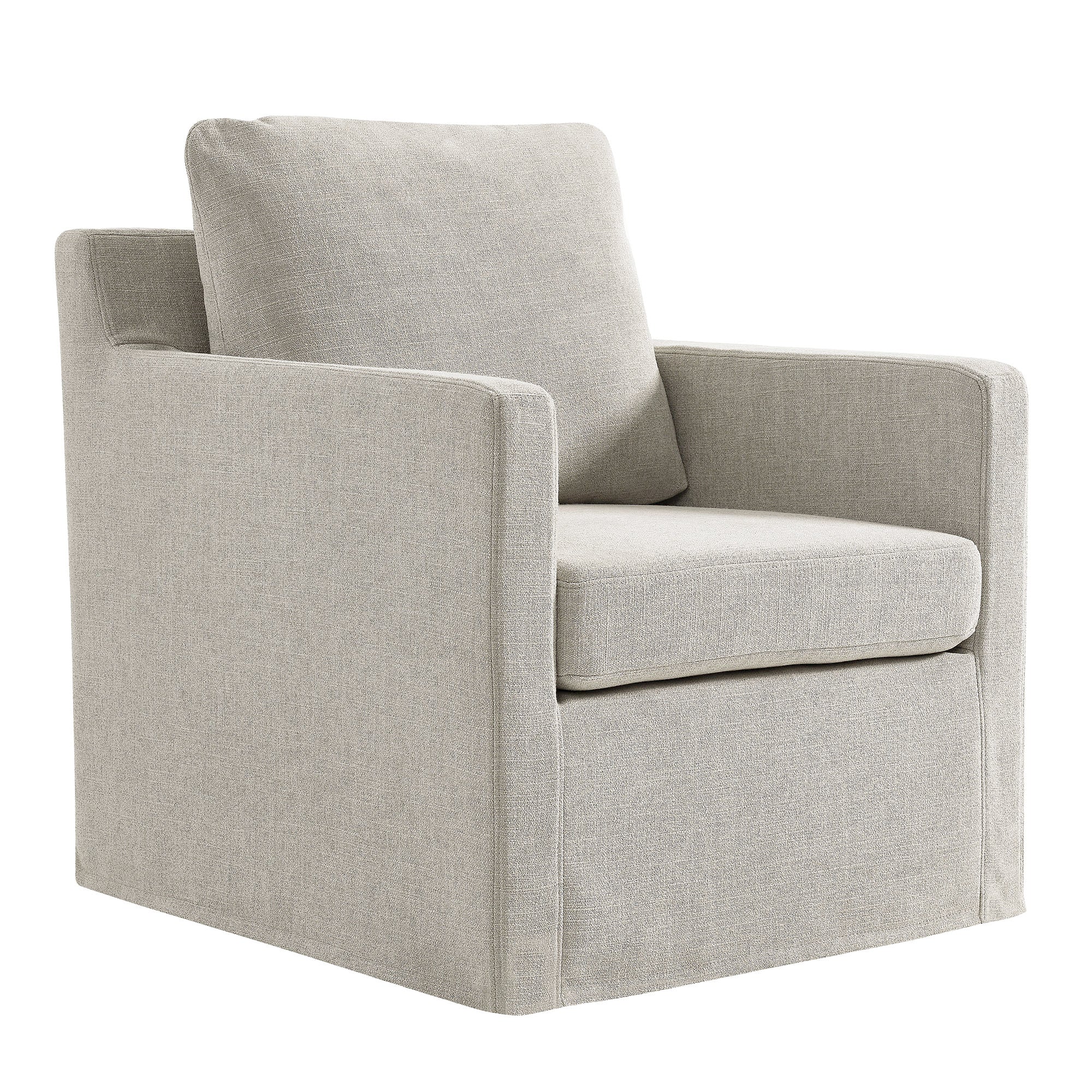 Serene Fabric Slipcovered Swivel Armchair by Modway - Image 2