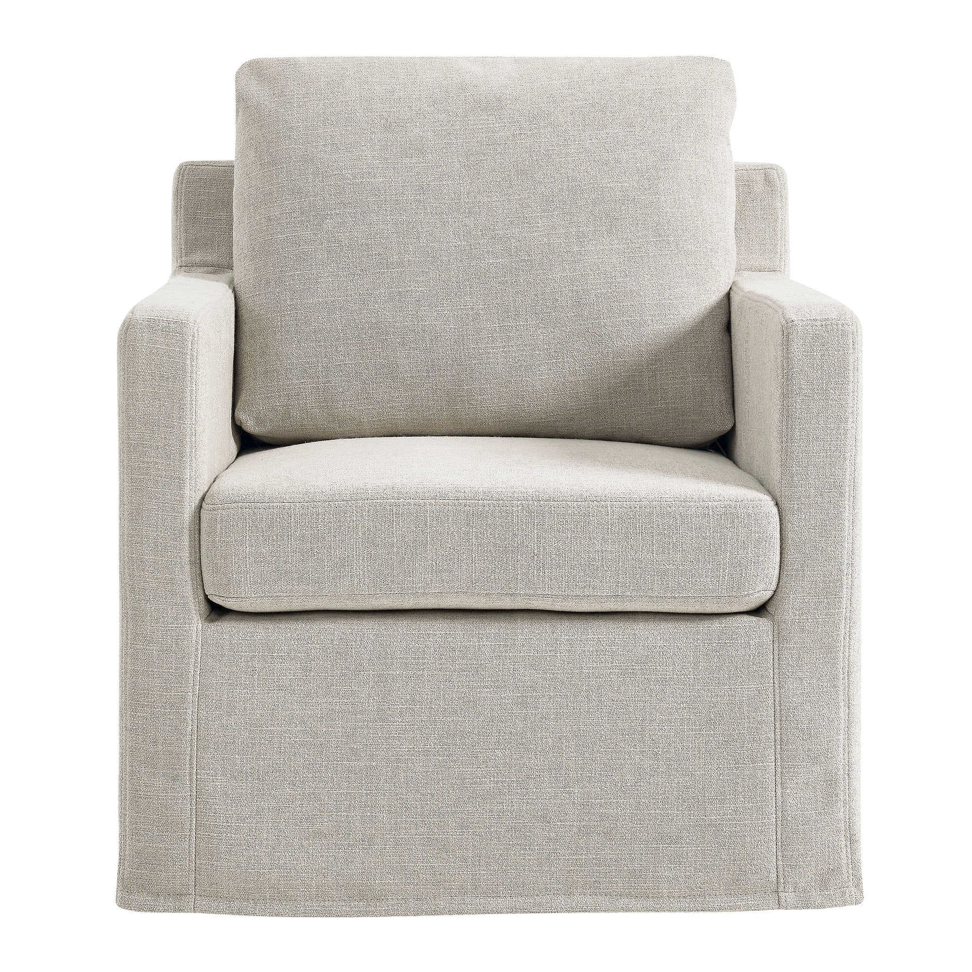 Serene Fabric Slipcovered Swivel Armchair by Modway - Image 5