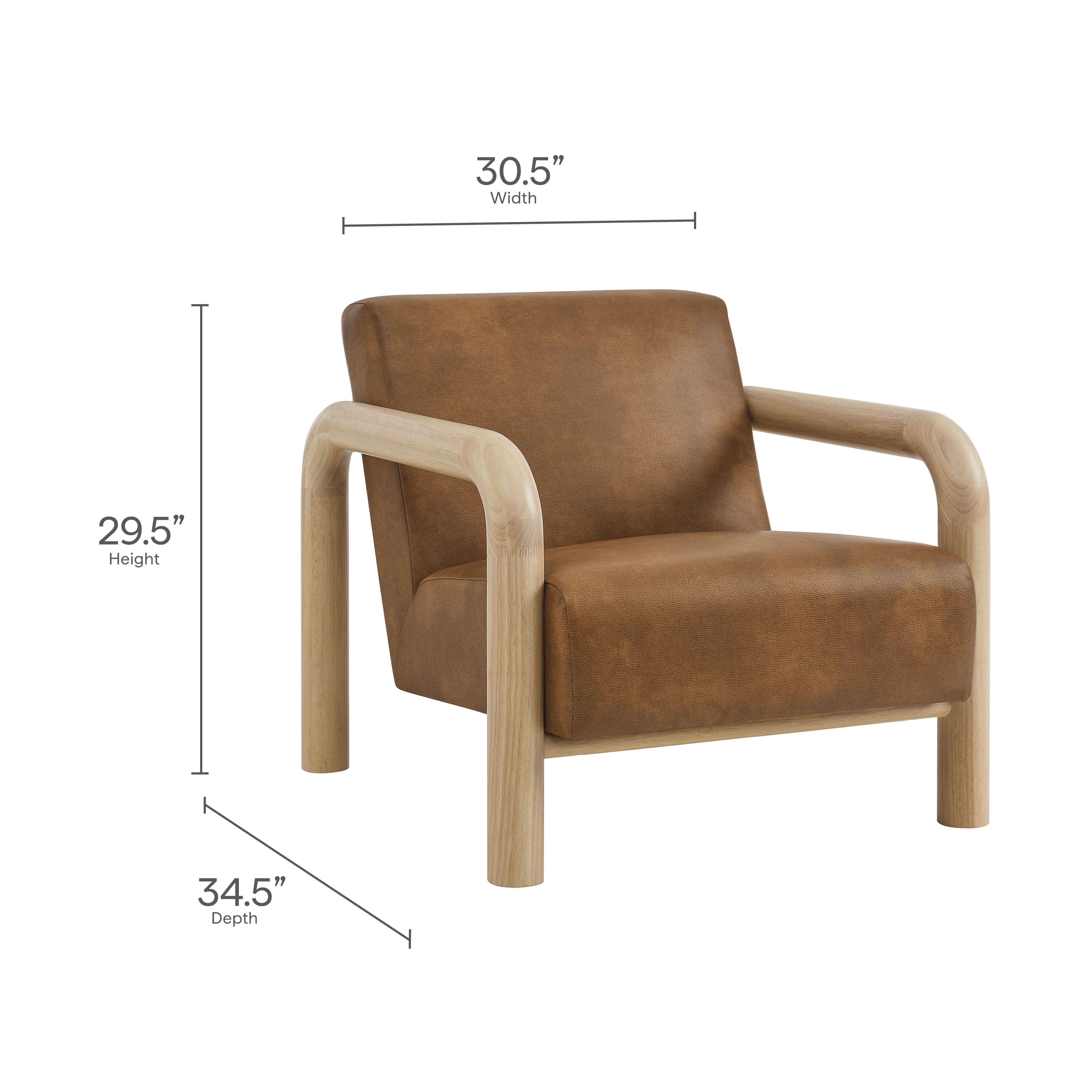 Sereno Vegan Leather Accent Chair by Modway - Image 9
