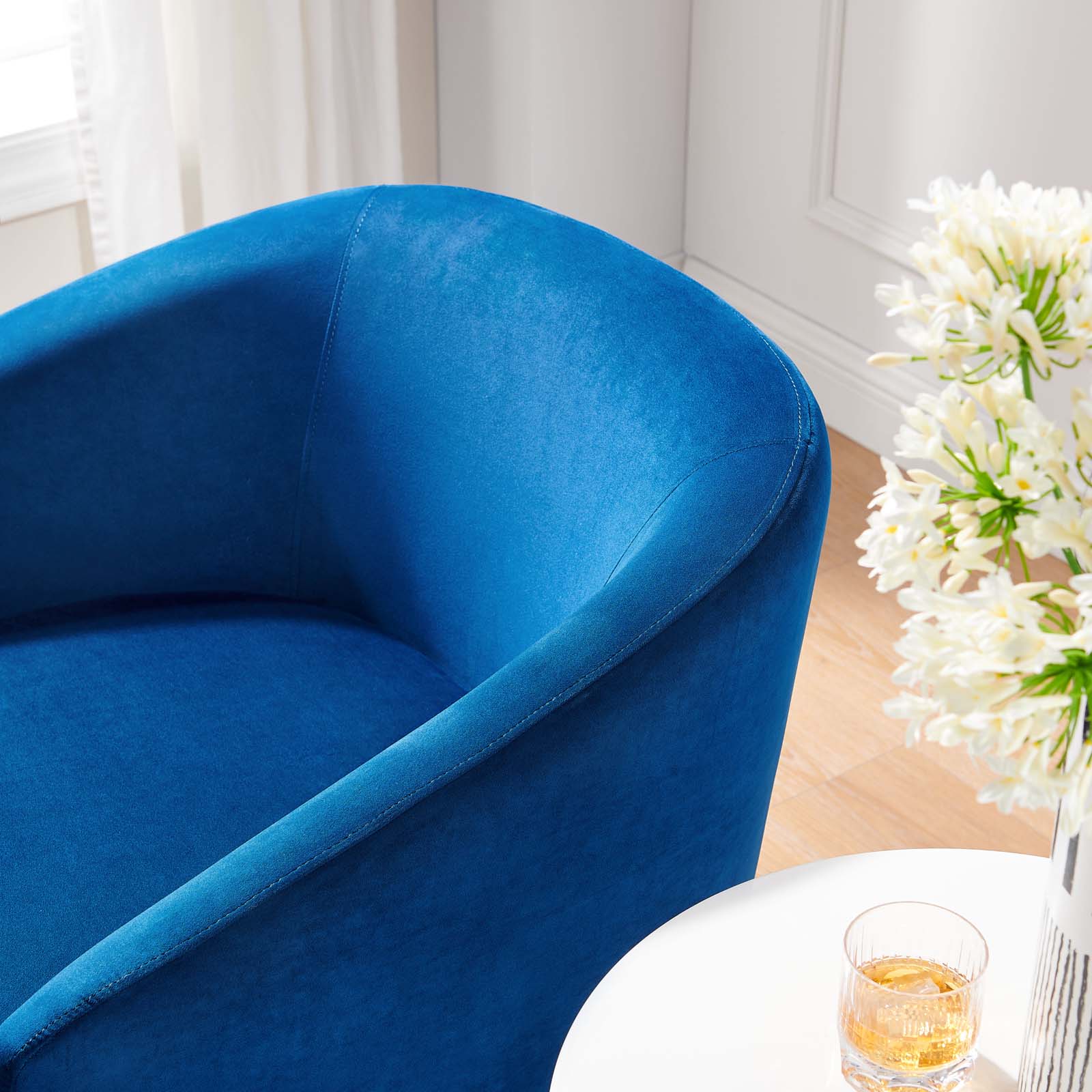 Series Performance Velvet Fabric Swivel Chair By Modway - EEI-6224 - Image 16