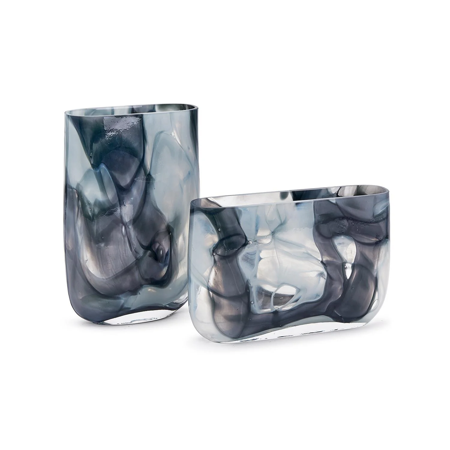 Swirled Blue Vases Set Of 4 By Tozai Home - Image 5
