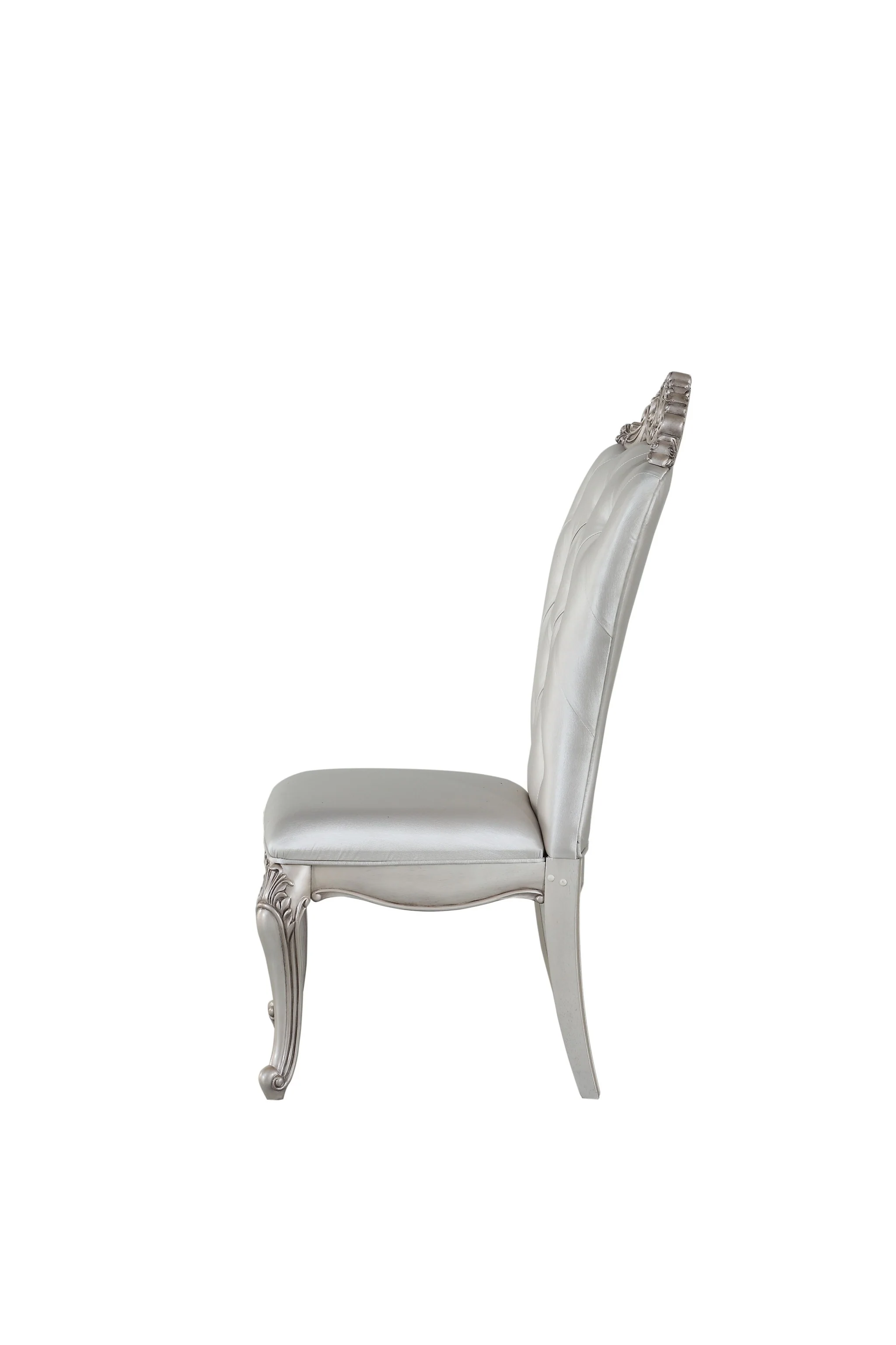 Set Of 2 Antique White And Cream Voguish Dining Chair By Homeroots - Image 3