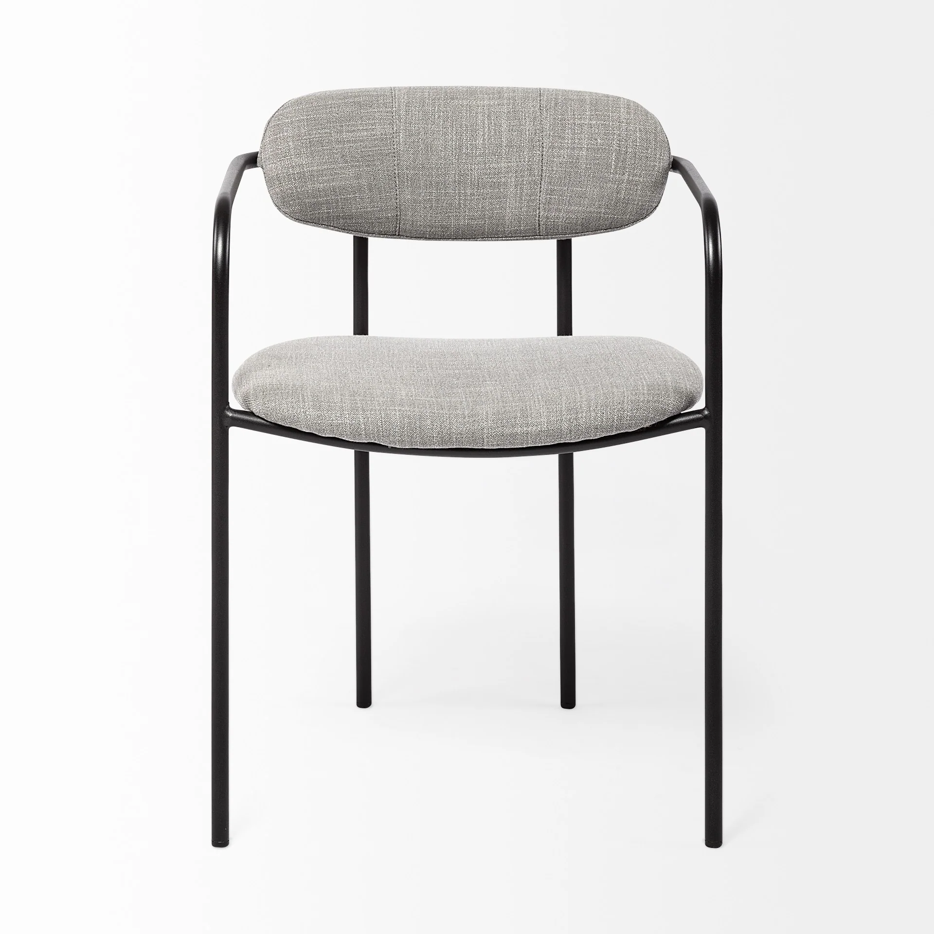 Set Of 2 Black And Heathered Gray Dining Chairs By Homeroots - Image 2