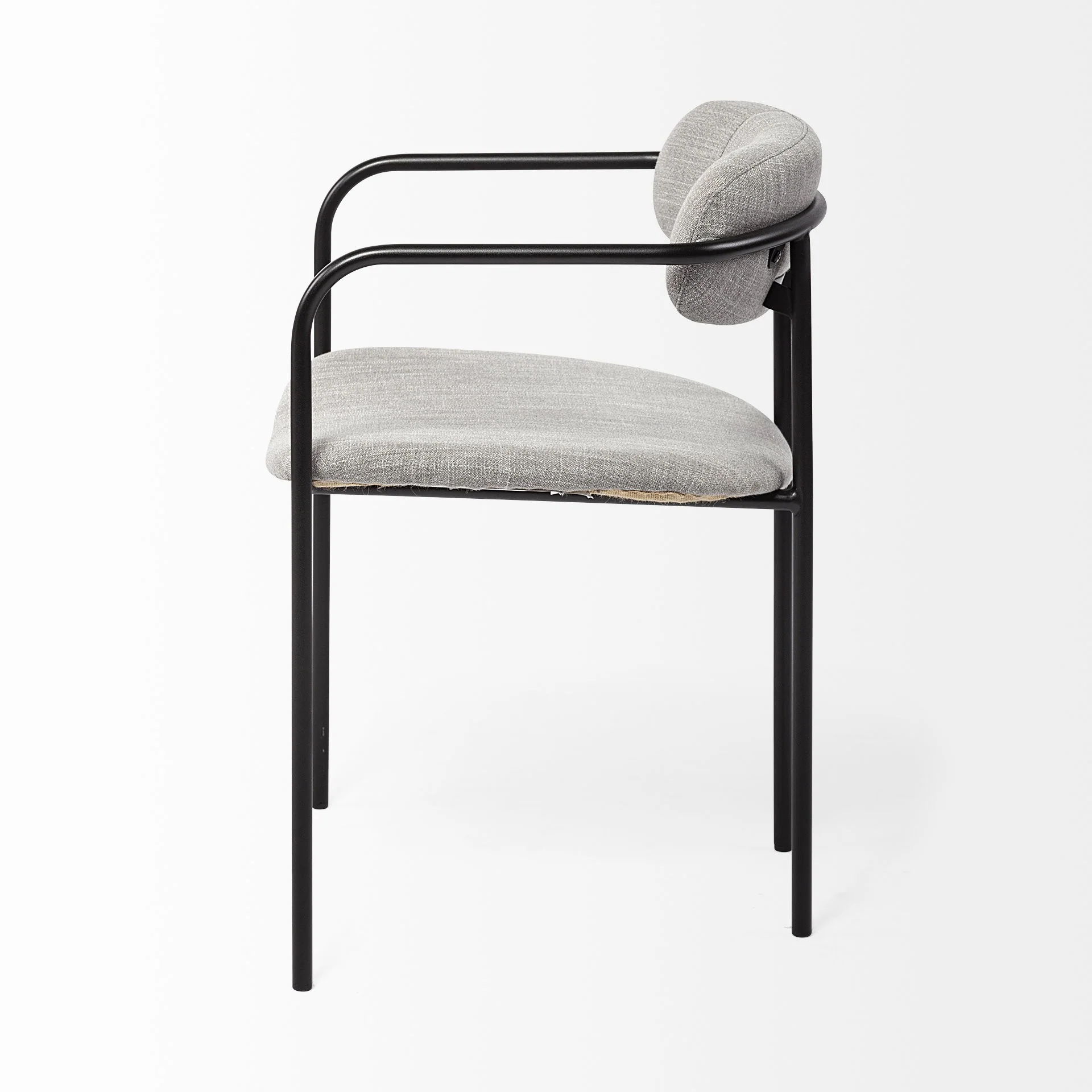Set Of 2 Black And Heathered Gray Dining Chairs By Homeroots - Image 3
