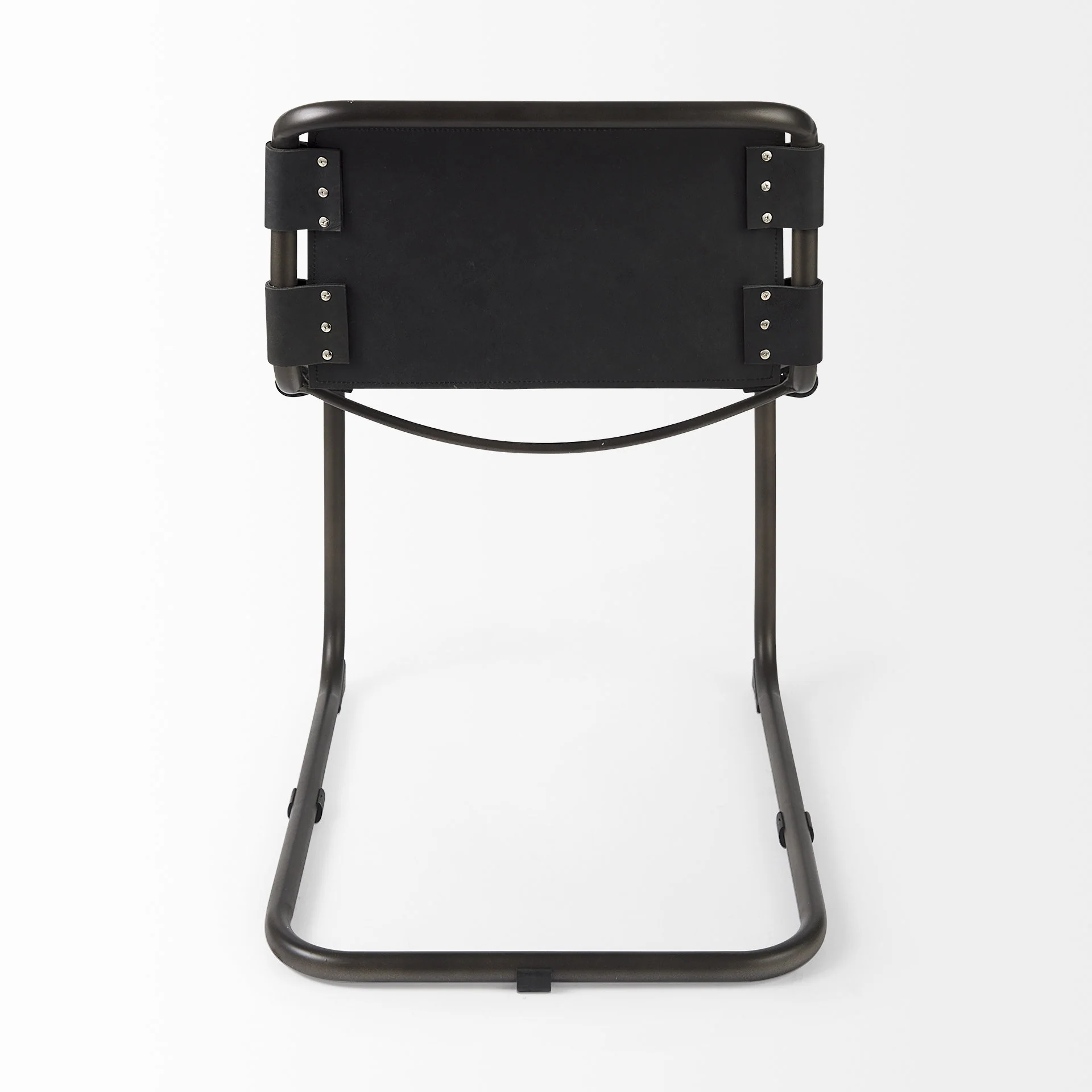 Set Of 2 Black Leather Dining Or Side Chairs By Homeroots - Image 4