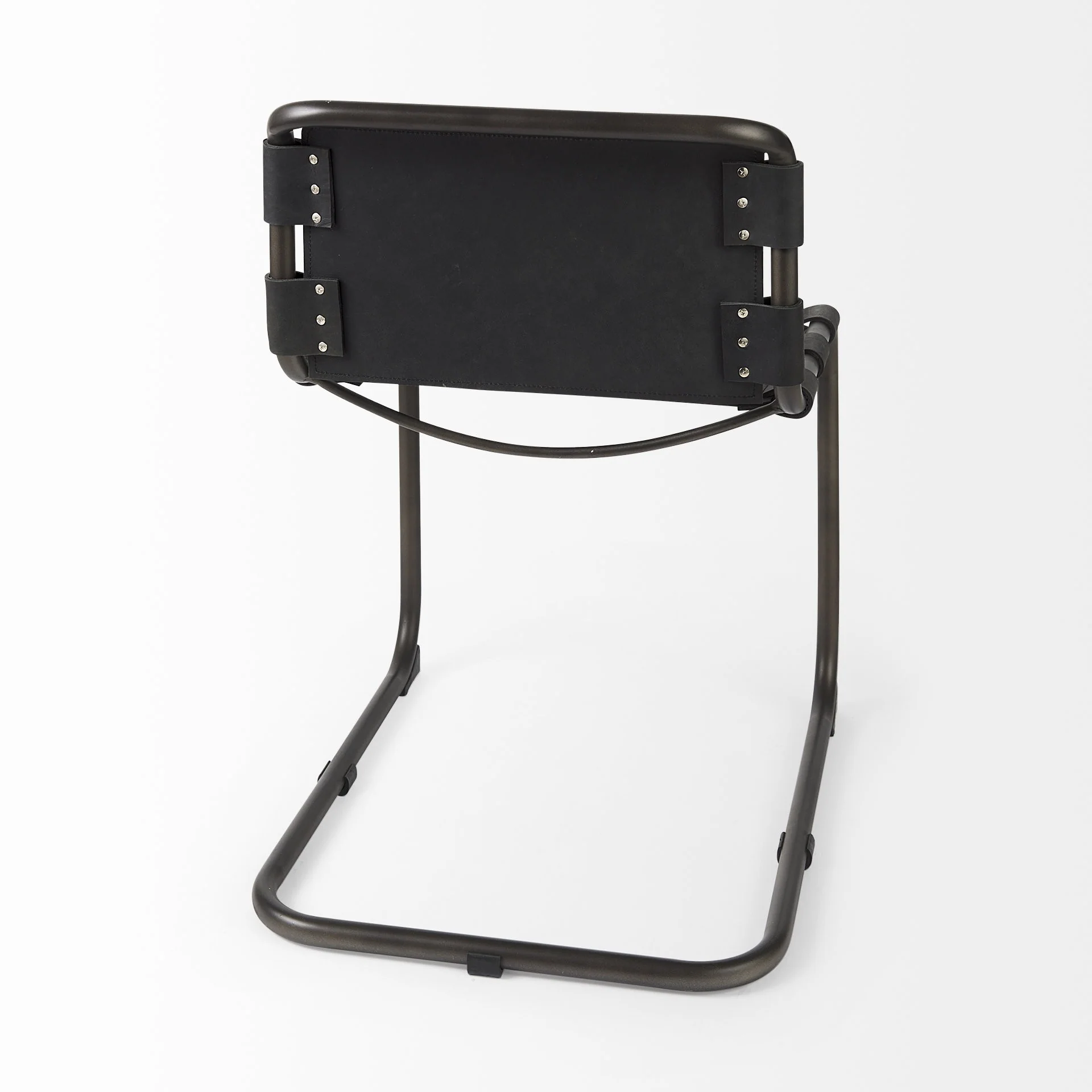 Set Of 2 Black Leather Dining Or Side Chairs By Homeroots - Image 5