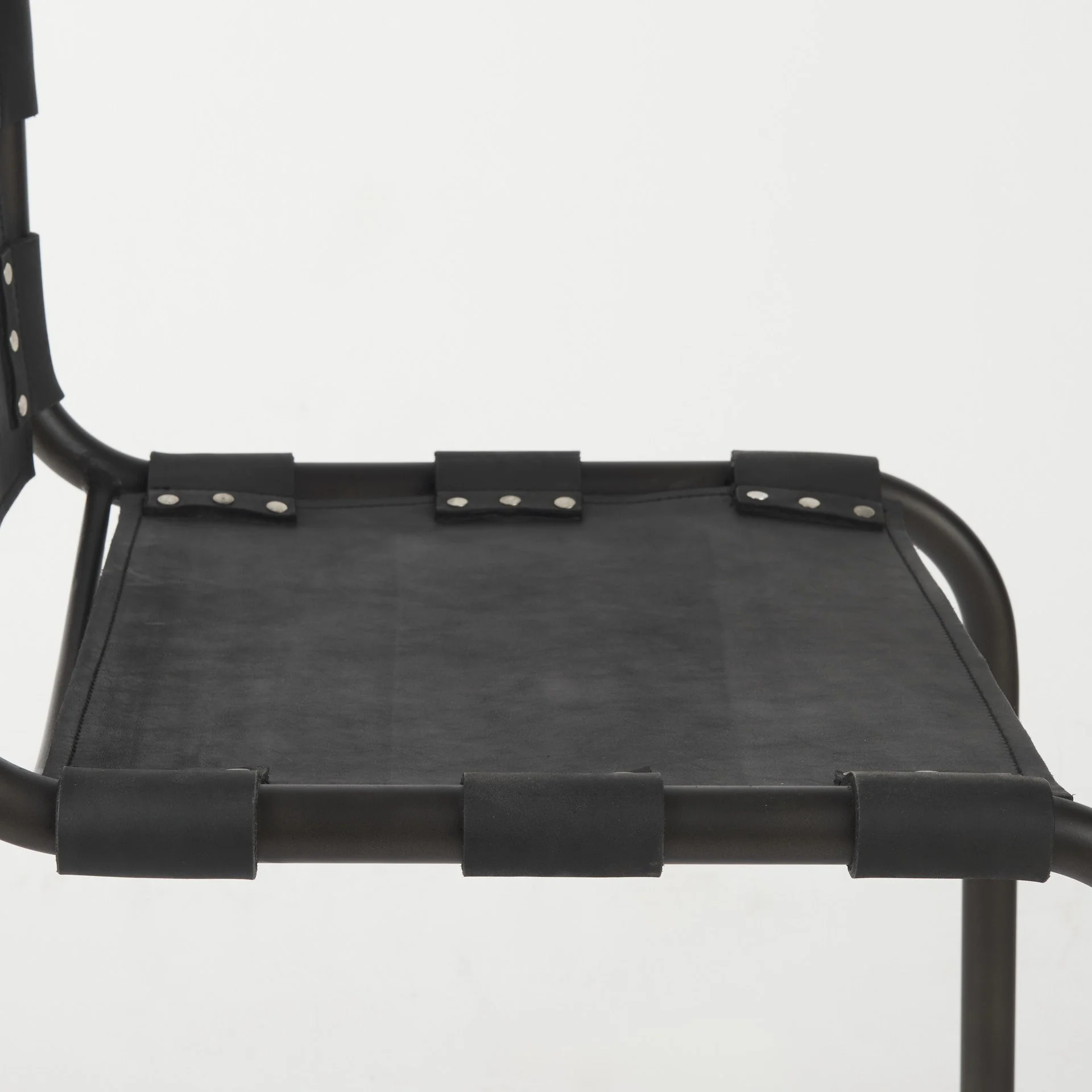 Set Of 2 Black Leather Dining Or Side Chairs By Homeroots - Image 8