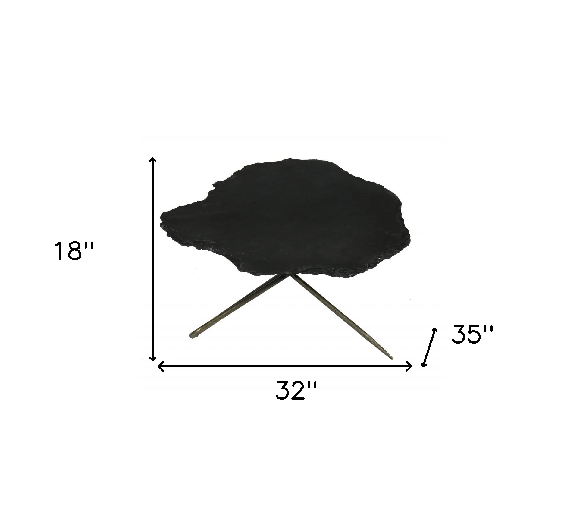 Set of 2 Black Live Edge Coffee Tables By Homeroots - Image 5