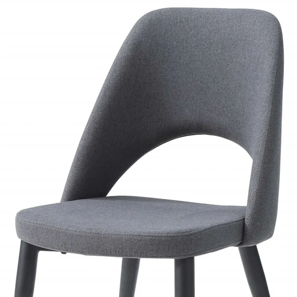 Set Of 2 Blue Faux Leather Metal Dining Chairs By Homeroots - Image 5
