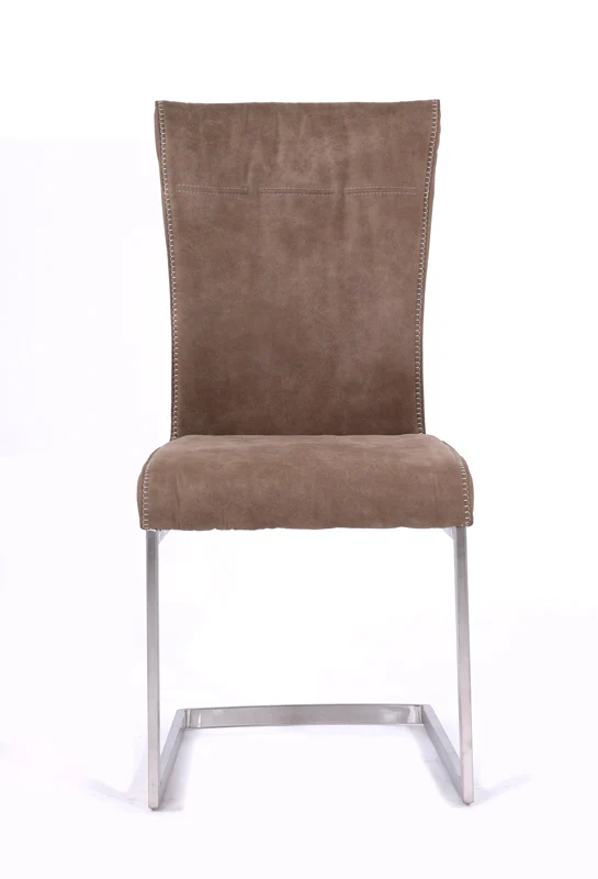 Set Of 2 Brown Fabric And Steel Dining Chair By Homeroots - Image 2