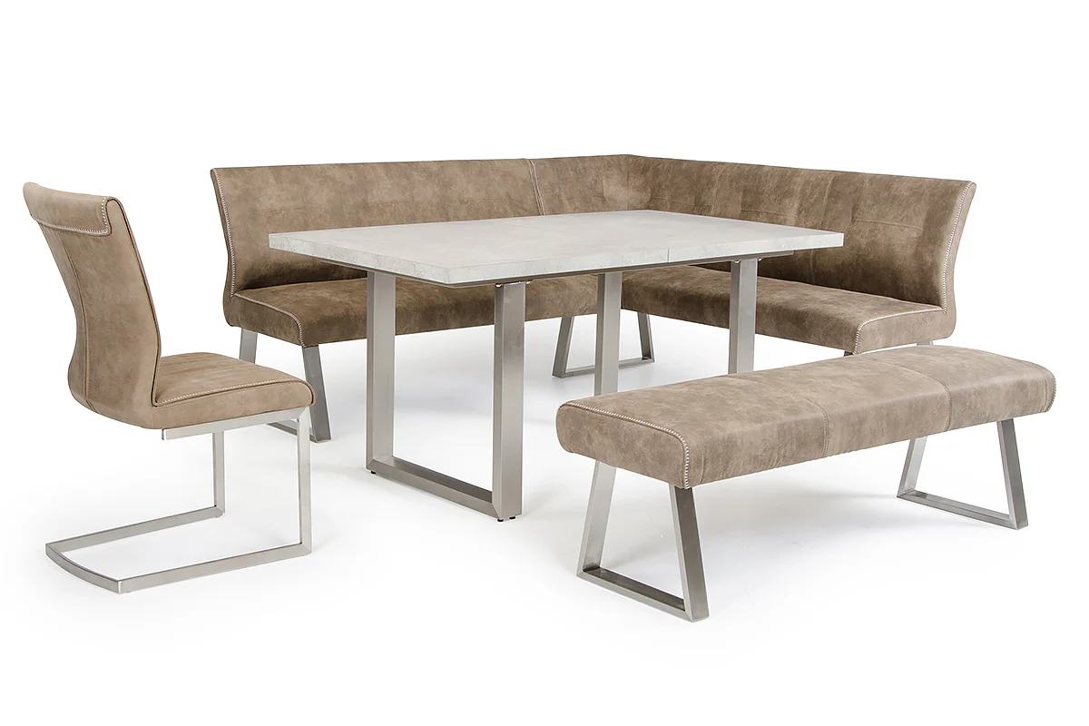 Set Of 2 Brown Fabric And Steel Dining Chair By Homeroots - Image 4