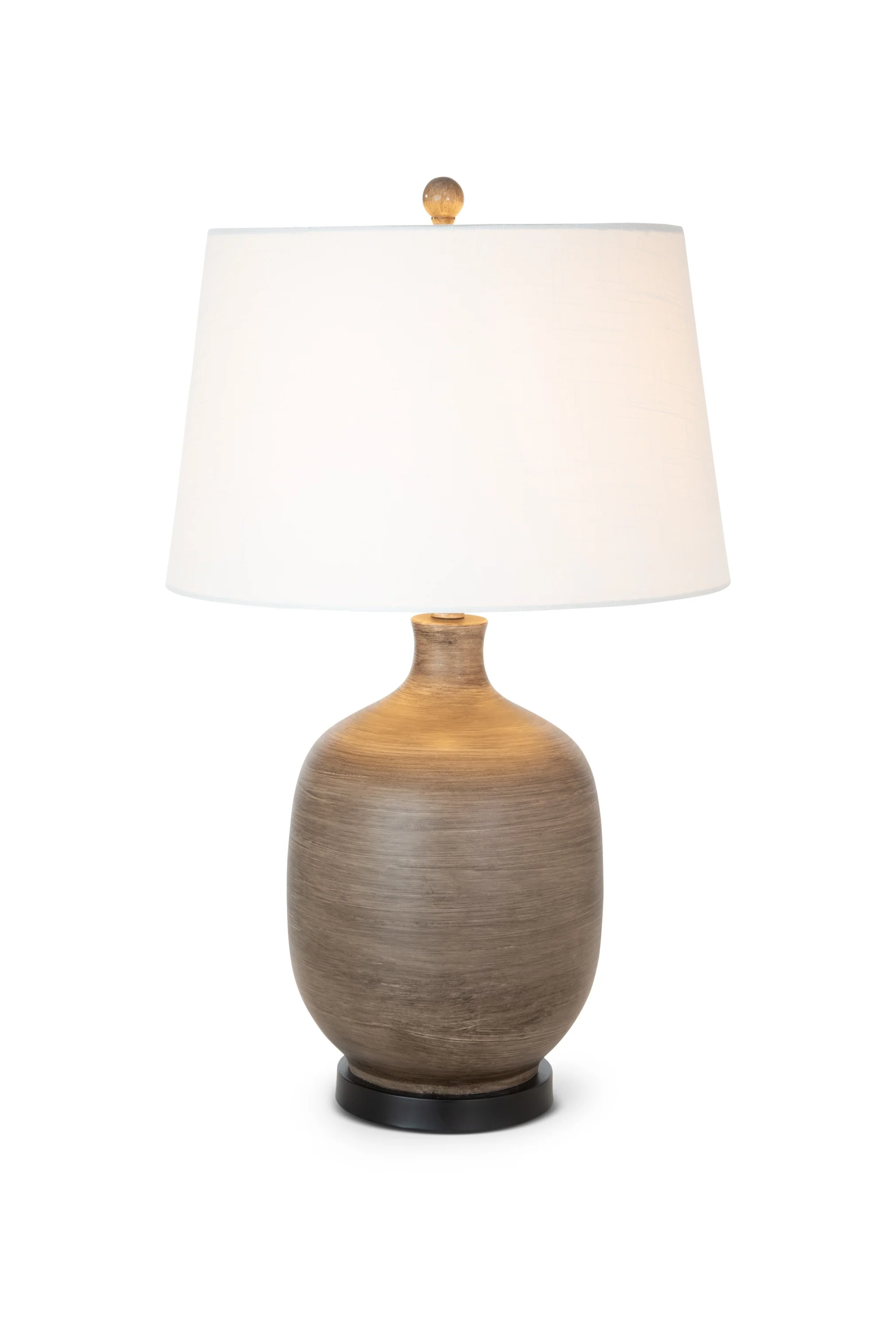 Set of 2 Brown Transitional Table Lamps By Homeroots - Image 4