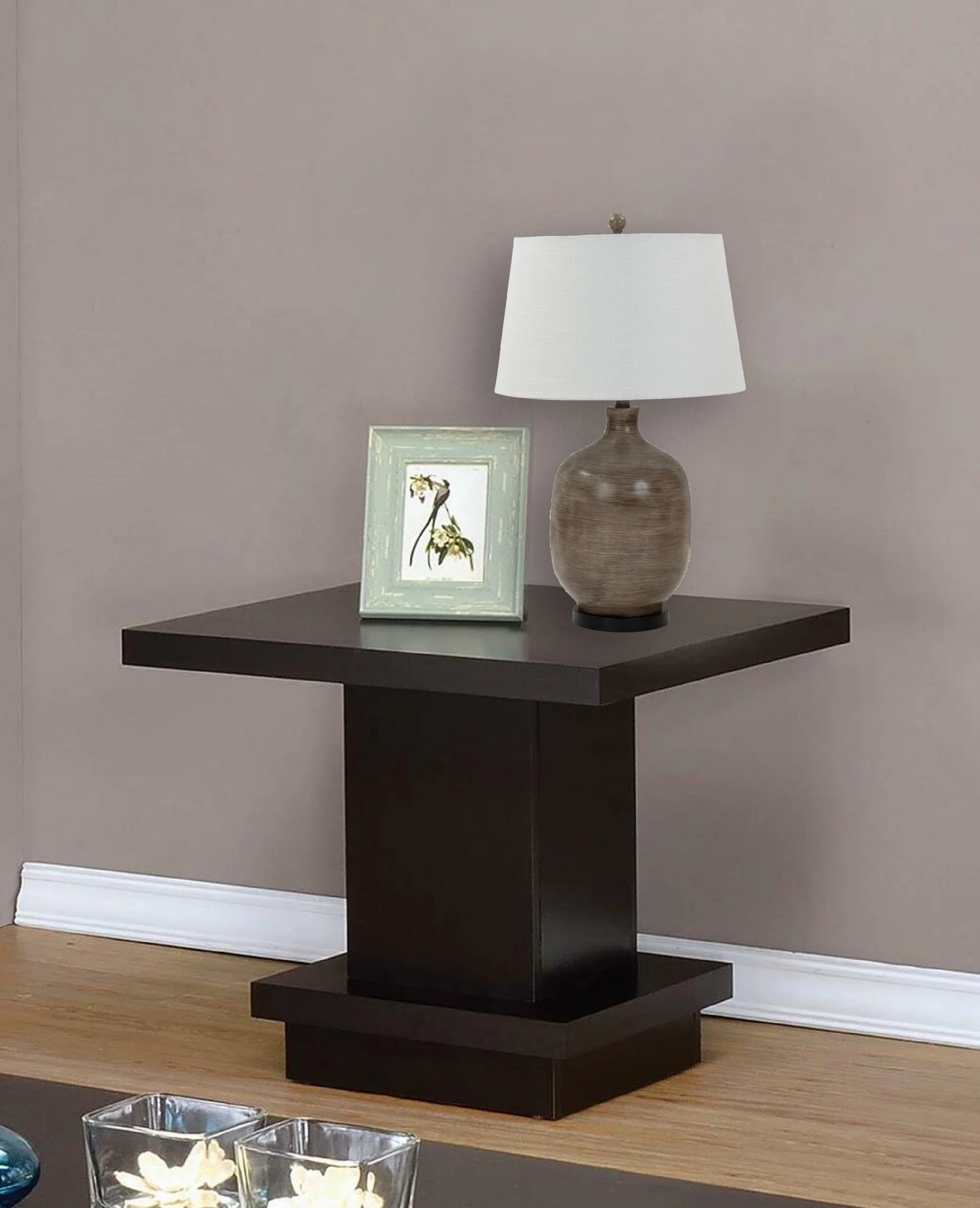 Set of 2 Brown Transitional Table Lamps By Homeroots - Image 5