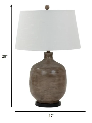 Set of 2 Brown Transitional Table Lamps By Homeroots - Image 6