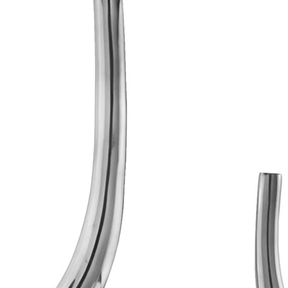 Set of 2 Curl Casting Design Vases in Shiny Buffed Finished By Homeroots - Image 5