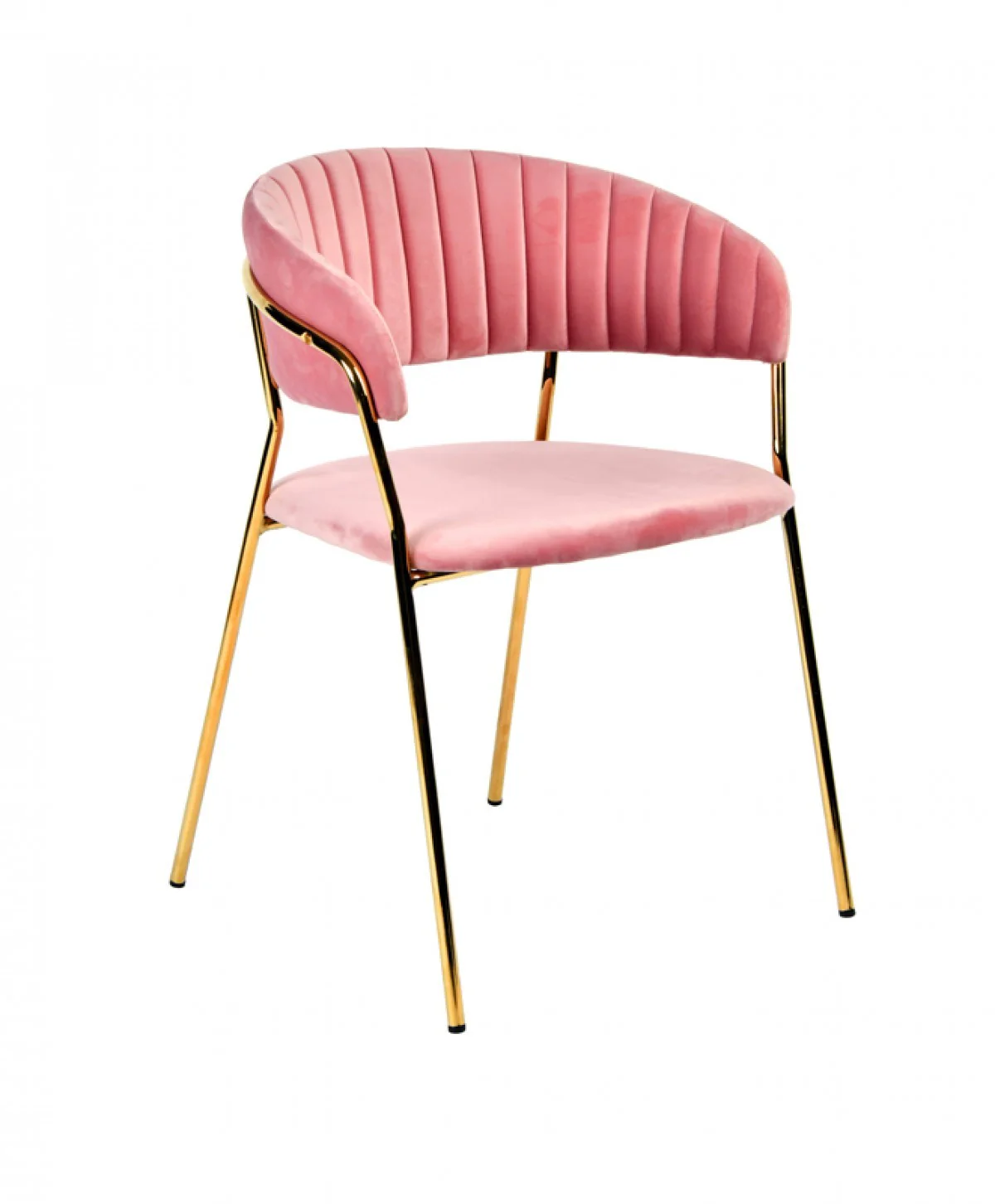 Set Of 2 Curved Chic Blue And Gold Velour Dining Chairs By Homeroots - Image 7