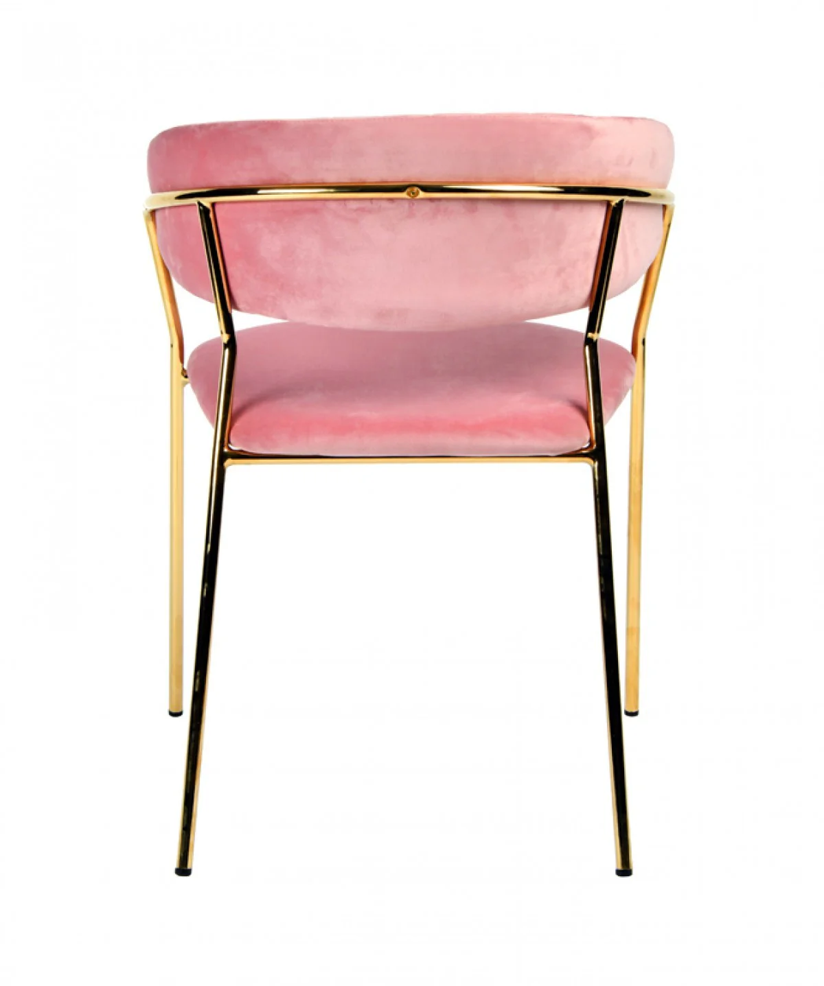 Set Of 2 Curved Chic Blue And Gold Velour Dining Chairs By Homeroots - Image 8