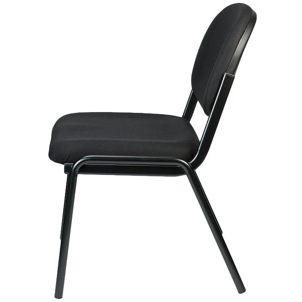 Set of 2 Deluxe Black Fabric Guest Chair By Homeroots - Image 2