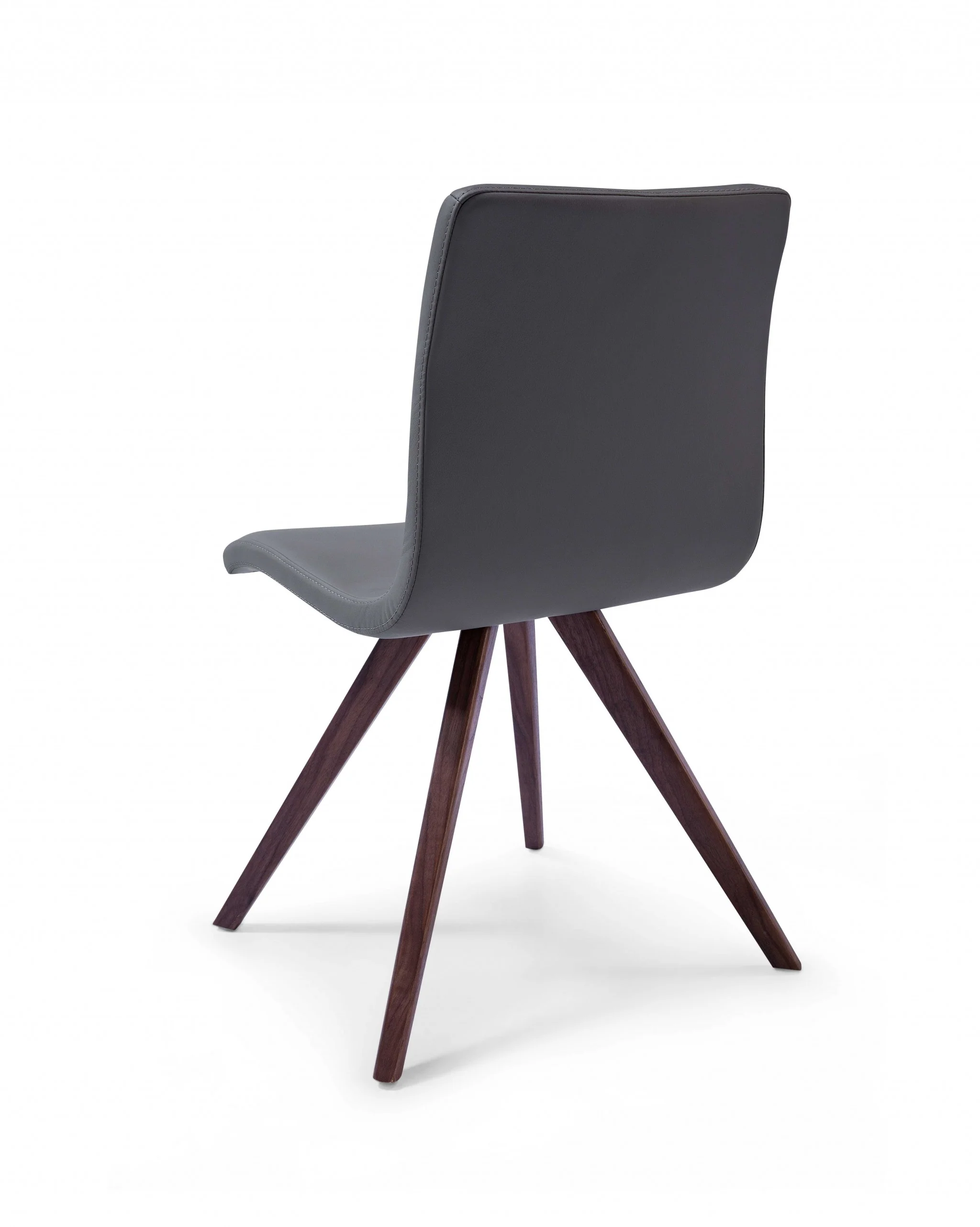 Set Of 2 Gray Faux Leather Dining Chairs By Homeroots - 370649 - Image 2