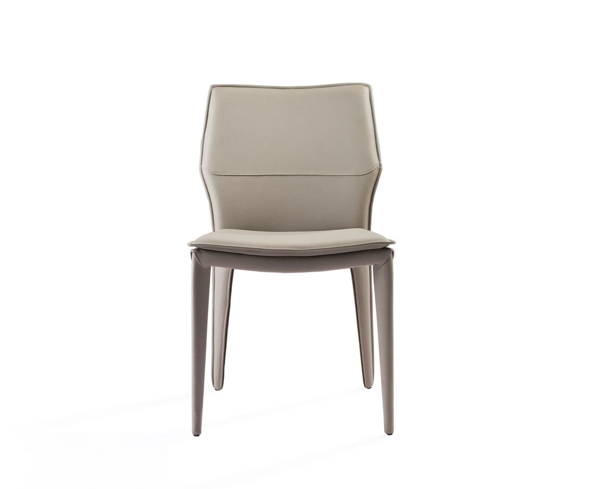 Set Of 2 Gray Faux Leather Metal Dining Chairs By Homeroots - Image 3