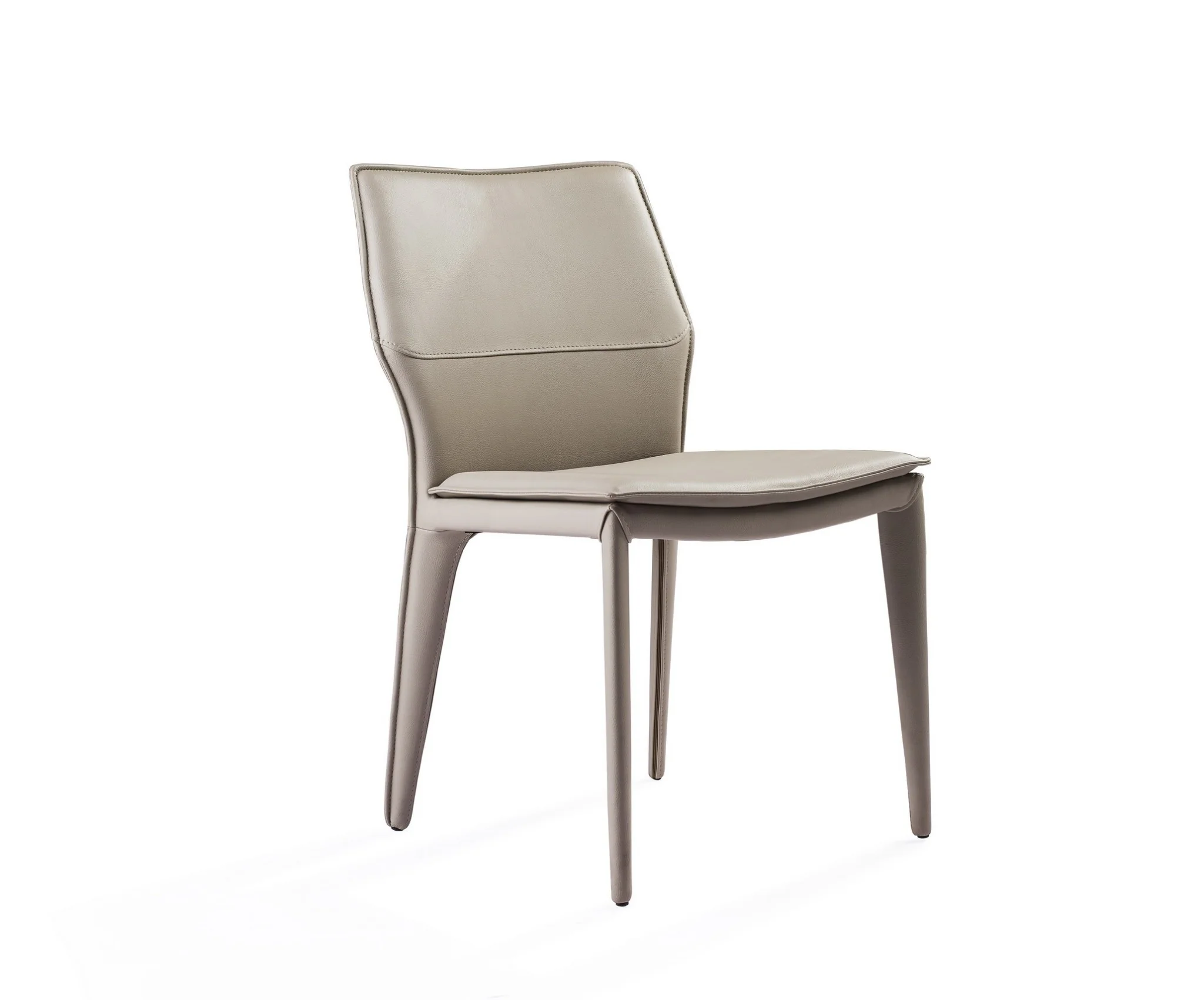 Set Of 2 Gray Faux Leather Metal Dining Chairs By Homeroots - Image 4