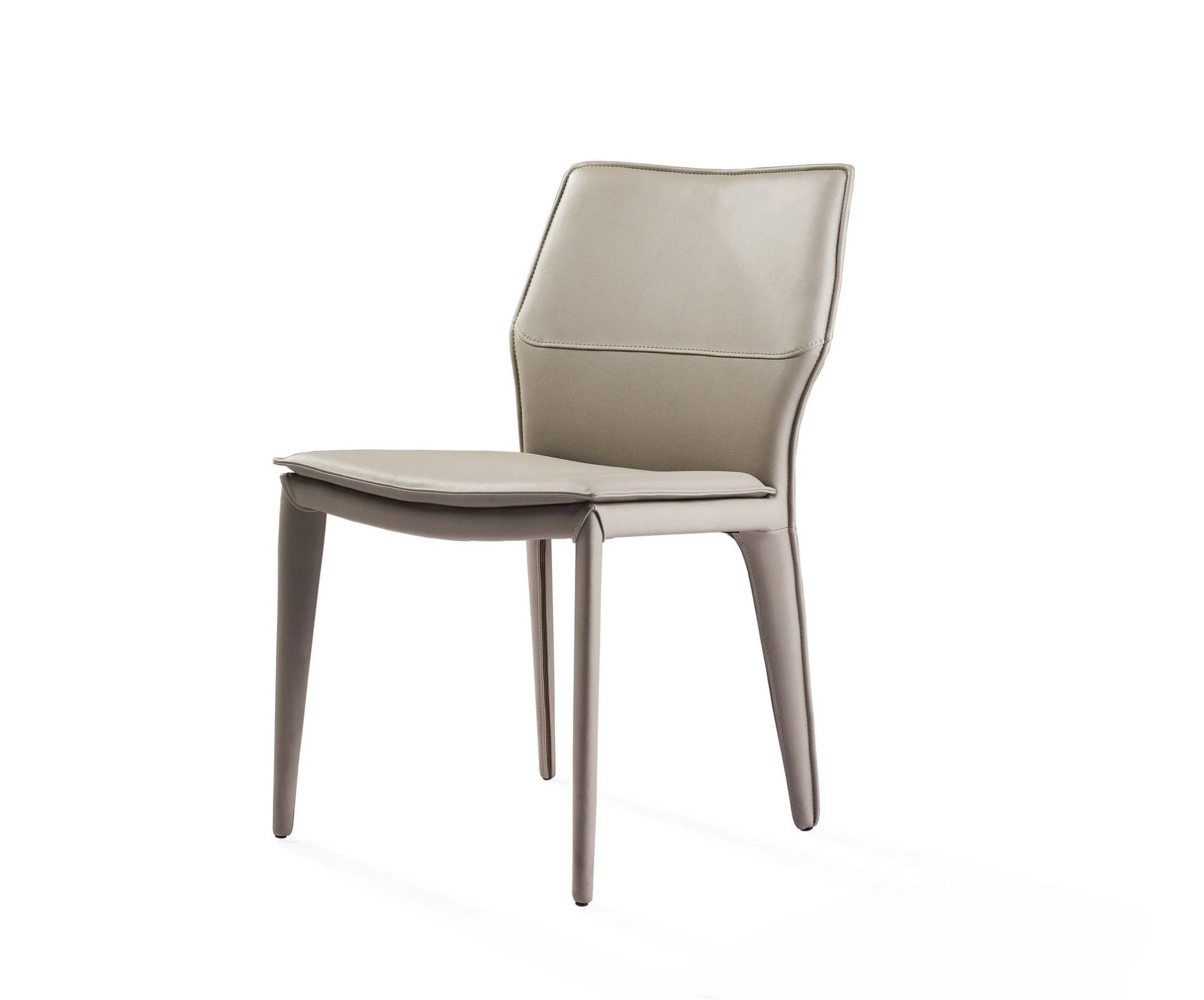 Set Of 2 Gray Faux Leather Metal Dining Chairs By Homeroots - Image 5