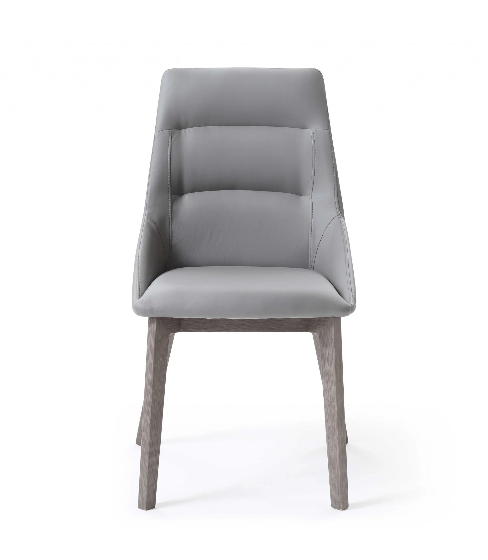 Set Of 2 Grey Faux Leather Dining Chairs By Homeroots - Image 2