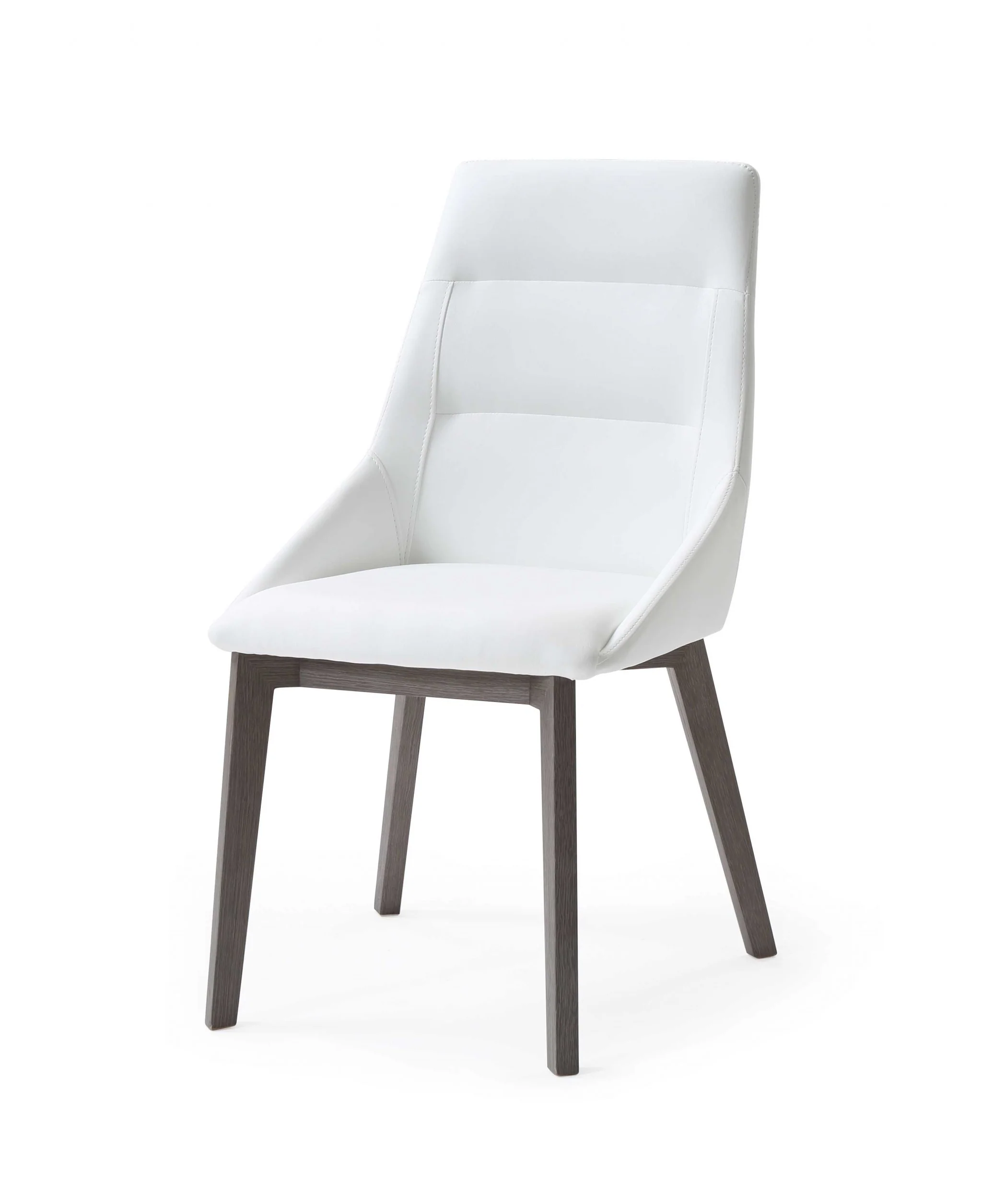 Set Of 2 Grey Faux Leather Dining Chairs By Homeroots - Image 3
