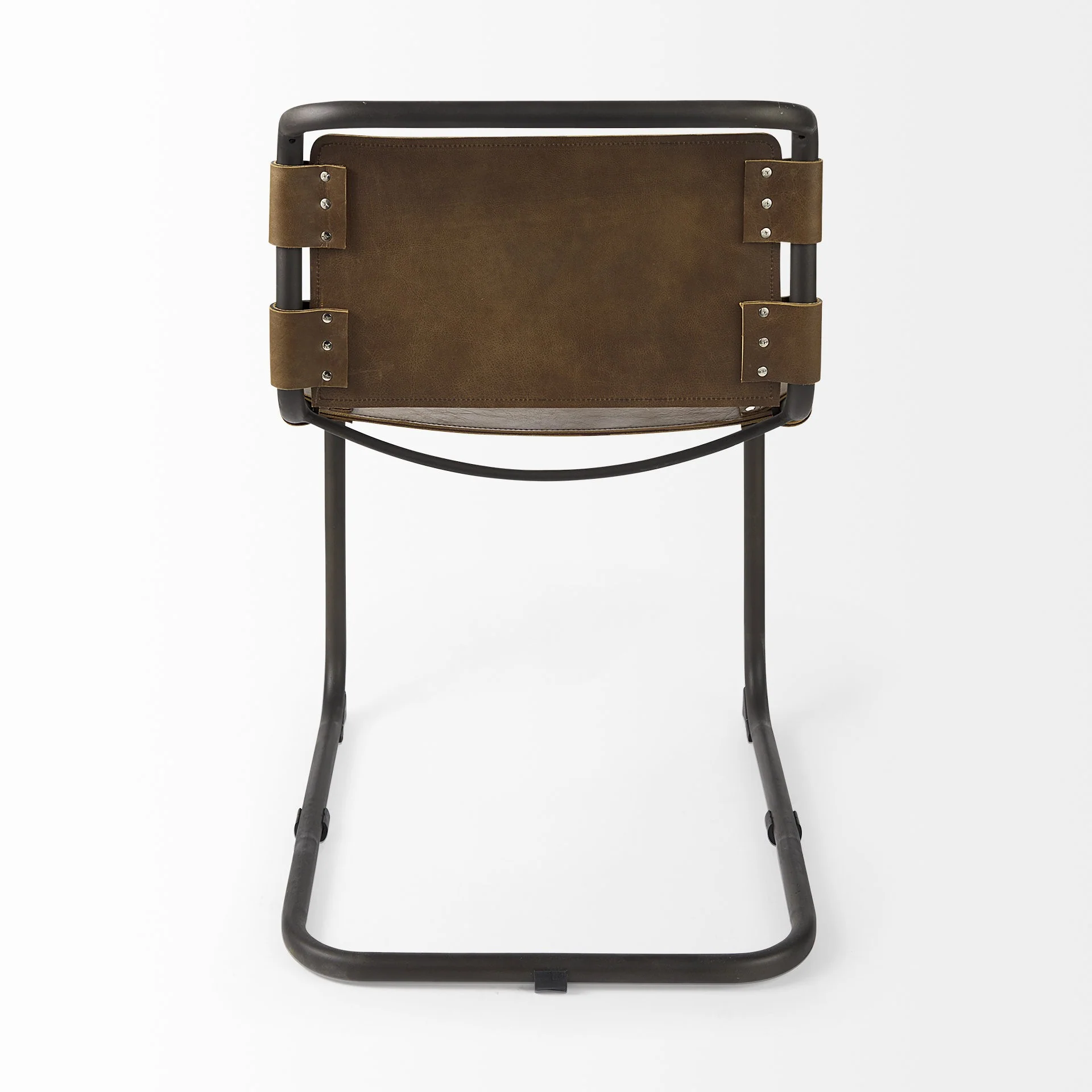 Set Of 2 Light Brown Leather Dining Or Side Chairs By Homeroots - Image 4