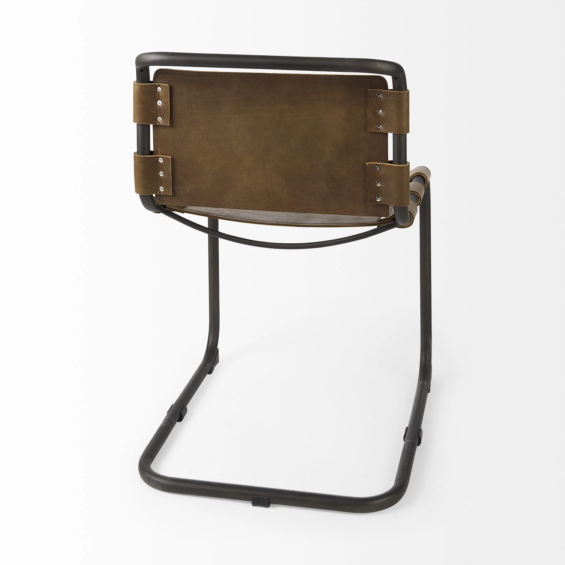 Set Of 2 Light Brown Leather Dining Or Side Chairs By Homeroots - Image 5