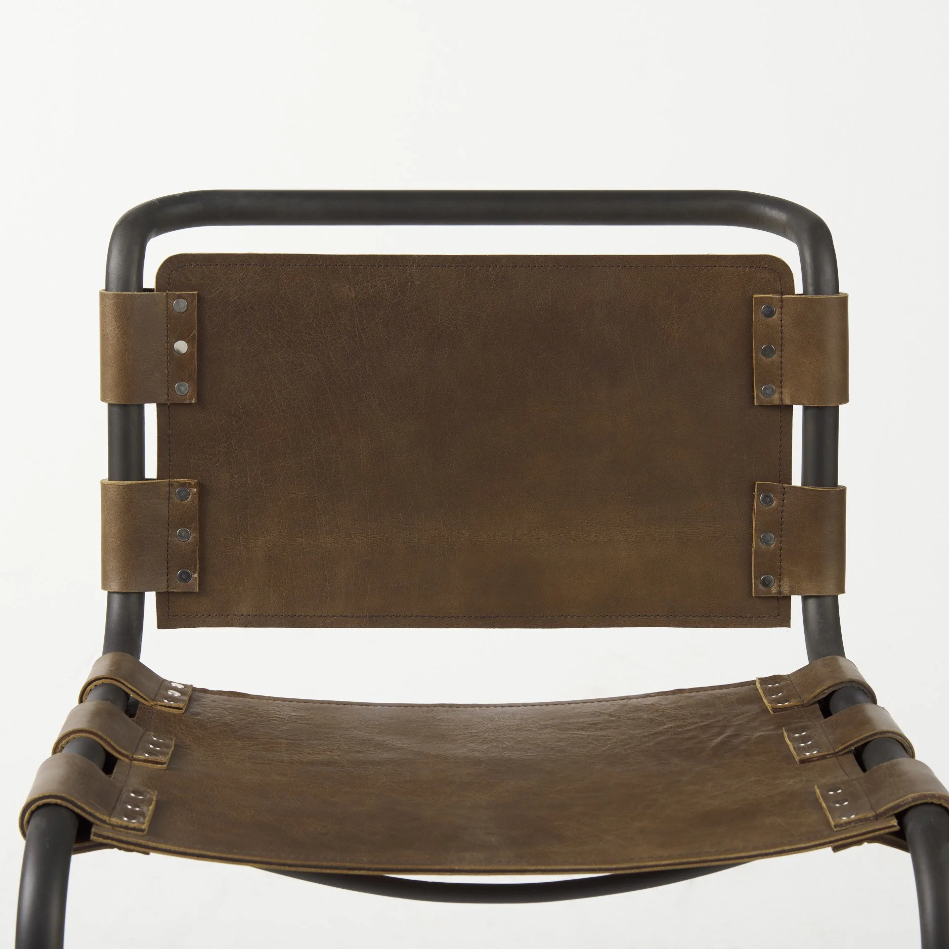 Set Of 2 Light Brown Leather Dining Or Side Chairs By Homeroots - Image 6