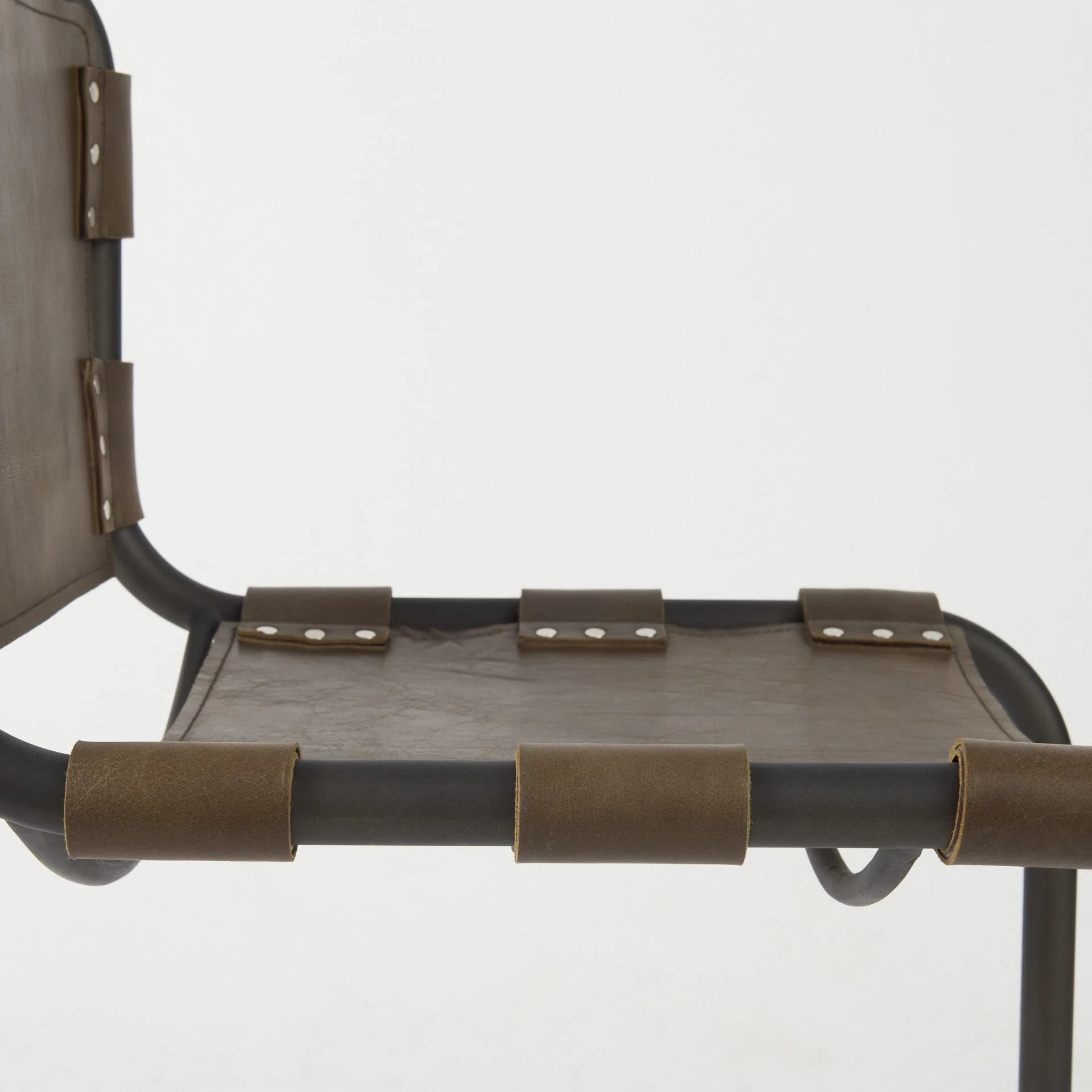 Set Of 2 Light Brown Leather Dining Or Side Chairs By Homeroots - Image 8