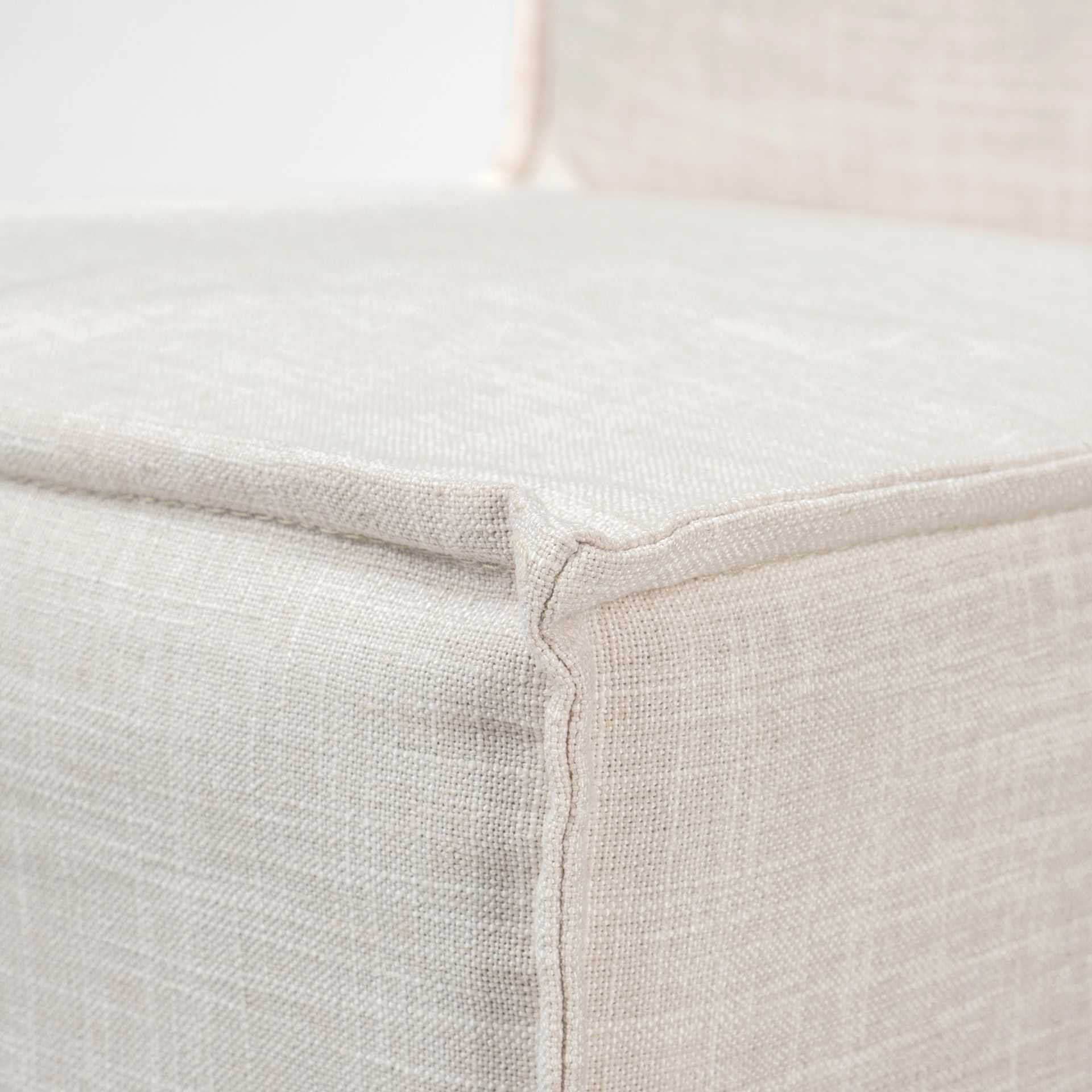 Set Of 2 Linen Look Slip Cover Wooden Base Dining Chairs By Homeroots - Image 7