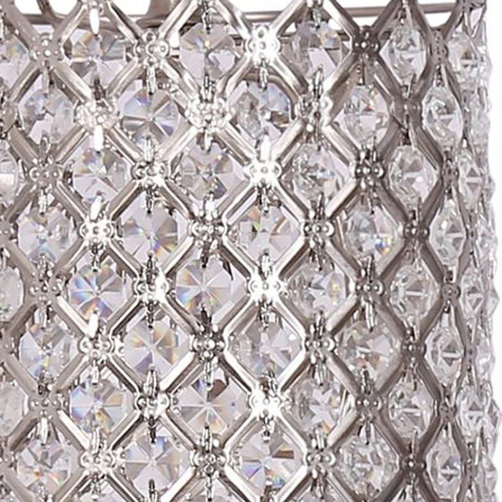 Set of 2 Metal Table Lamps with Crystal Bead Shade By Homeroots - Image 4