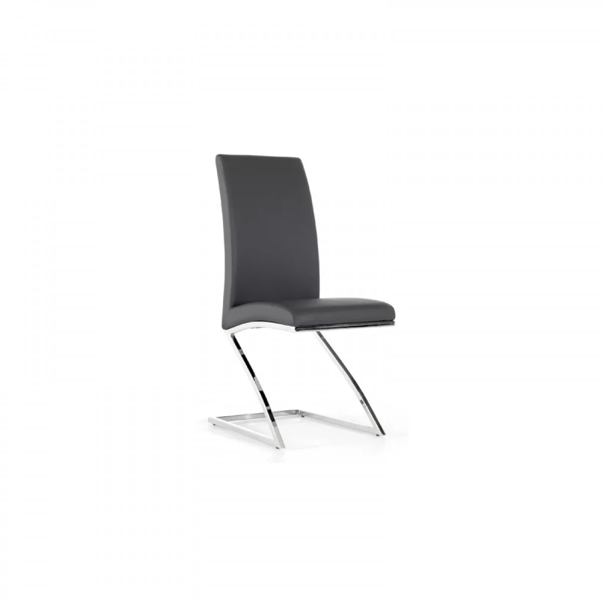 Set Of 2 Modern White Faux Leather And Chrome Dining Chairs By Homeroots - Image 6