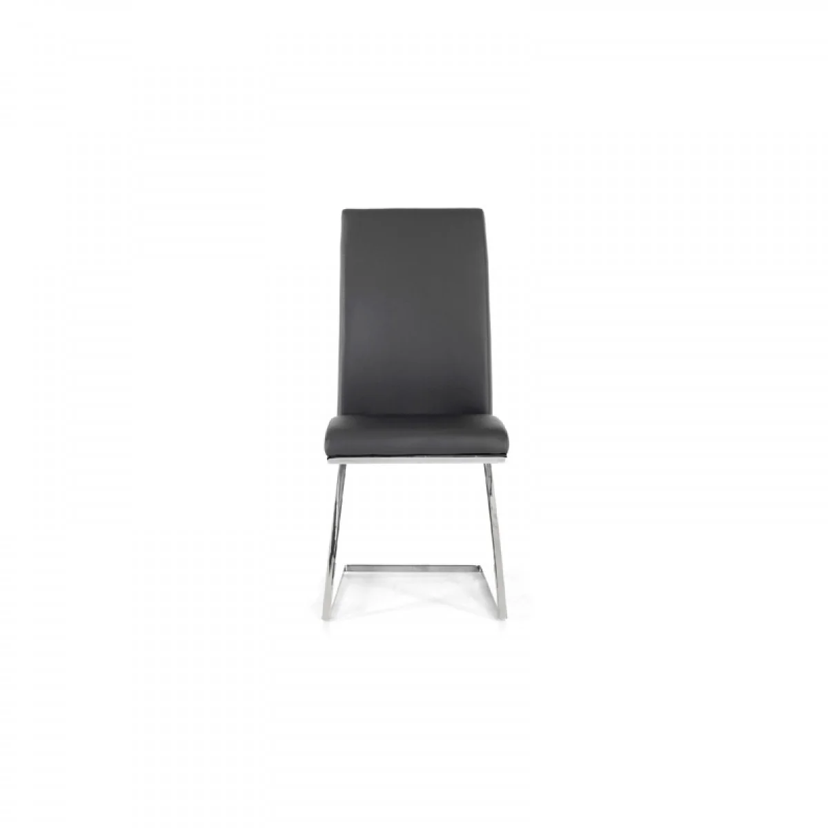 Set Of 2 Modern White Faux Leather And Chrome Dining Chairs By Homeroots - Image 7